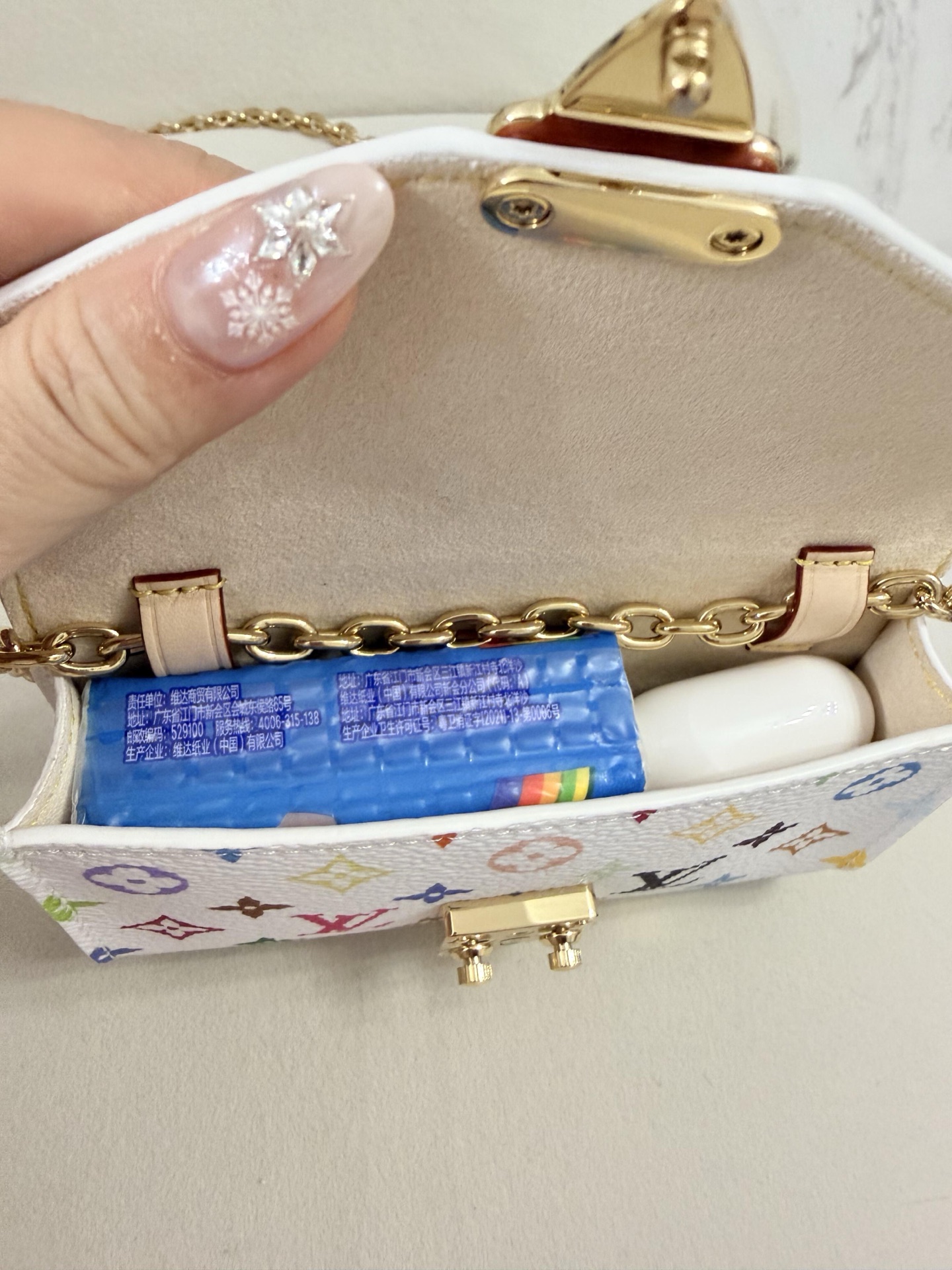 LV A貨 女款 Multicolor 白色單肩包 時尚腋下包| 8 LV A貨 女款 Multicolor 白色單肩包 時尚腋下包