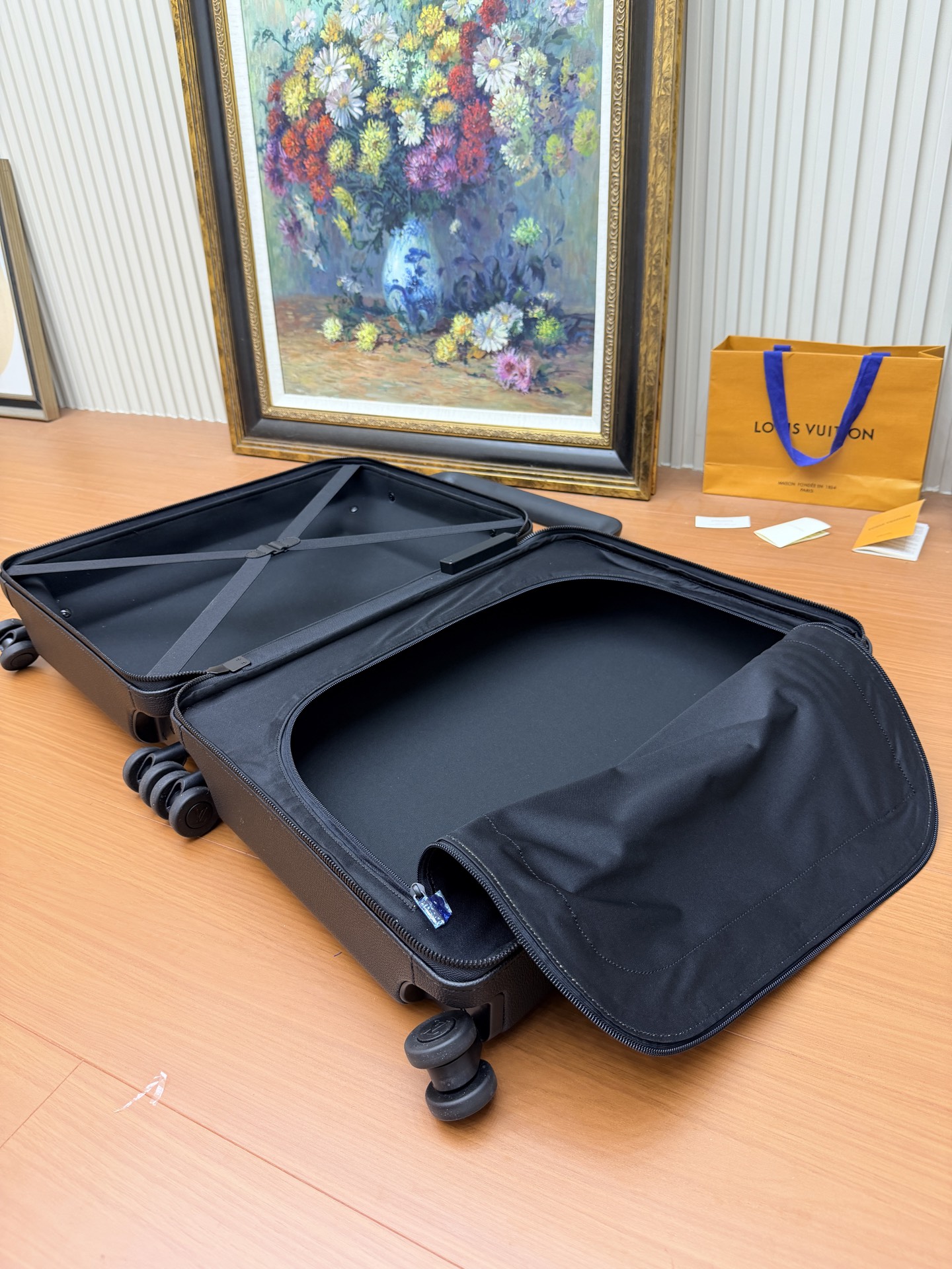 LV A貨 黑色皮革 Horizon 拉桿箱 商務登機箱 四輪靜音旅行箱| 14 LV A貨 黑色皮革 Horizon 拉桿箱 商務登機箱 四輪靜音旅行箱