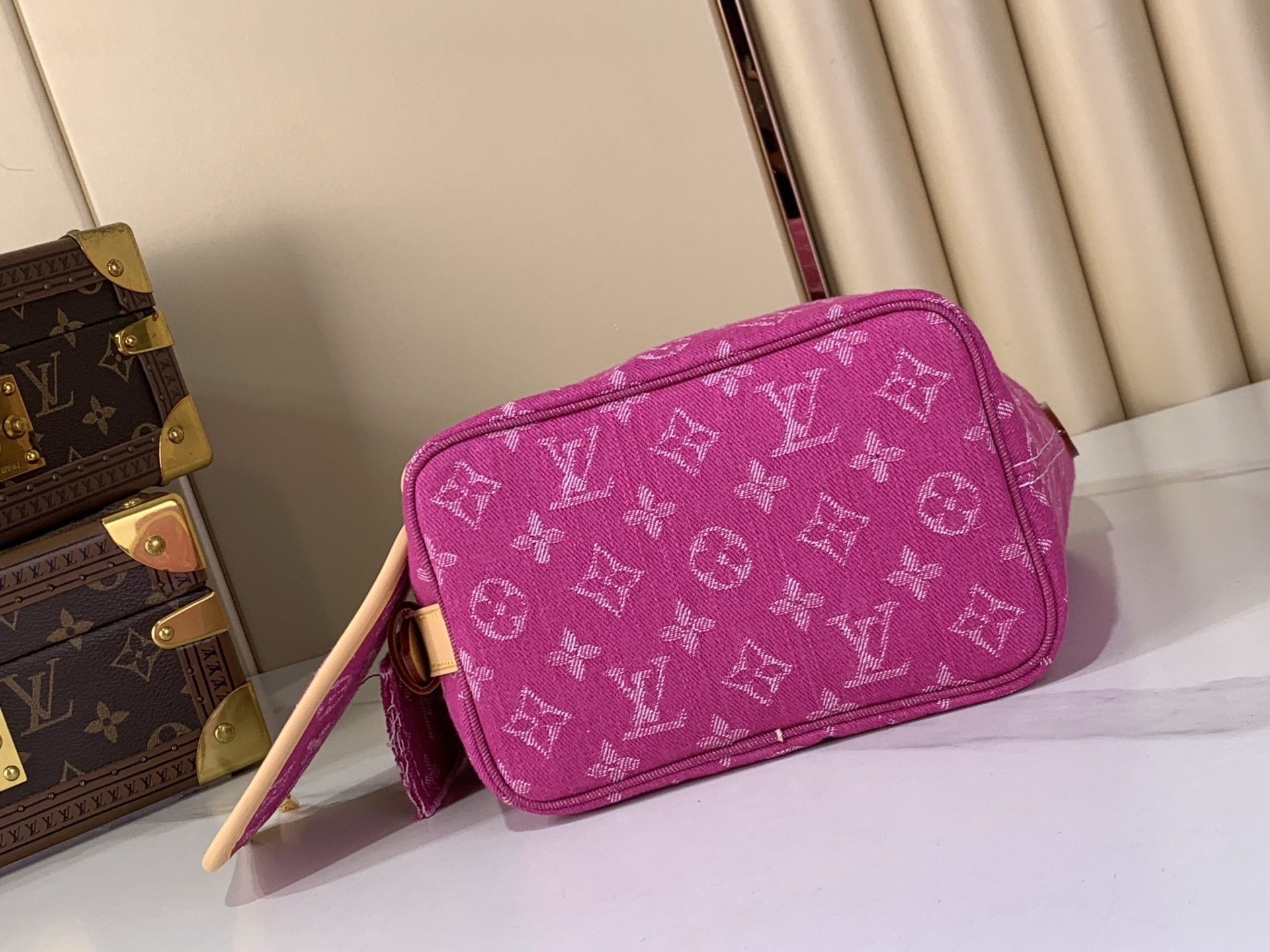 LV A貨粉色老花肩背包 雙包設計單肩斜背甜美百搭時尚款| 12 LV A貨粉色老花肩背包 雙包設計單肩斜背甜美百搭時尚款
