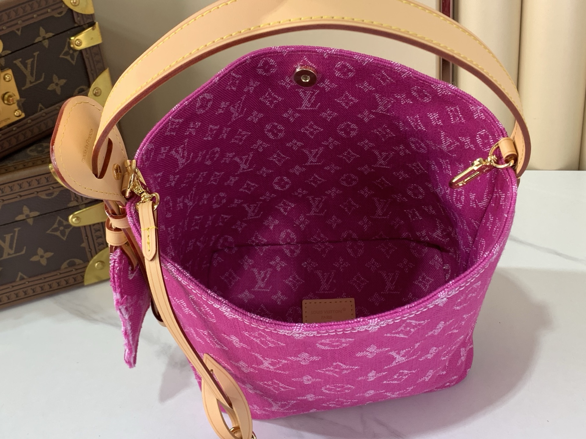 LV A貨粉色老花肩背包 雙包設計單肩斜背甜美百搭時尚款| 7 LV A貨粉色老花肩背包 雙包設計單肩斜背甜美百搭時尚款