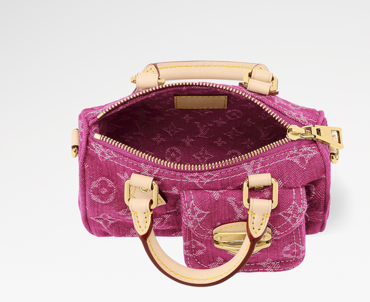 LV 原單 女款 Denim Nano Speedy 粉色丹寧手提斜背包 迷你百搭款| 13 LV 原單 女款 Denim Nano Speedy 粉色丹寧手提斜背包 迷你百搭款