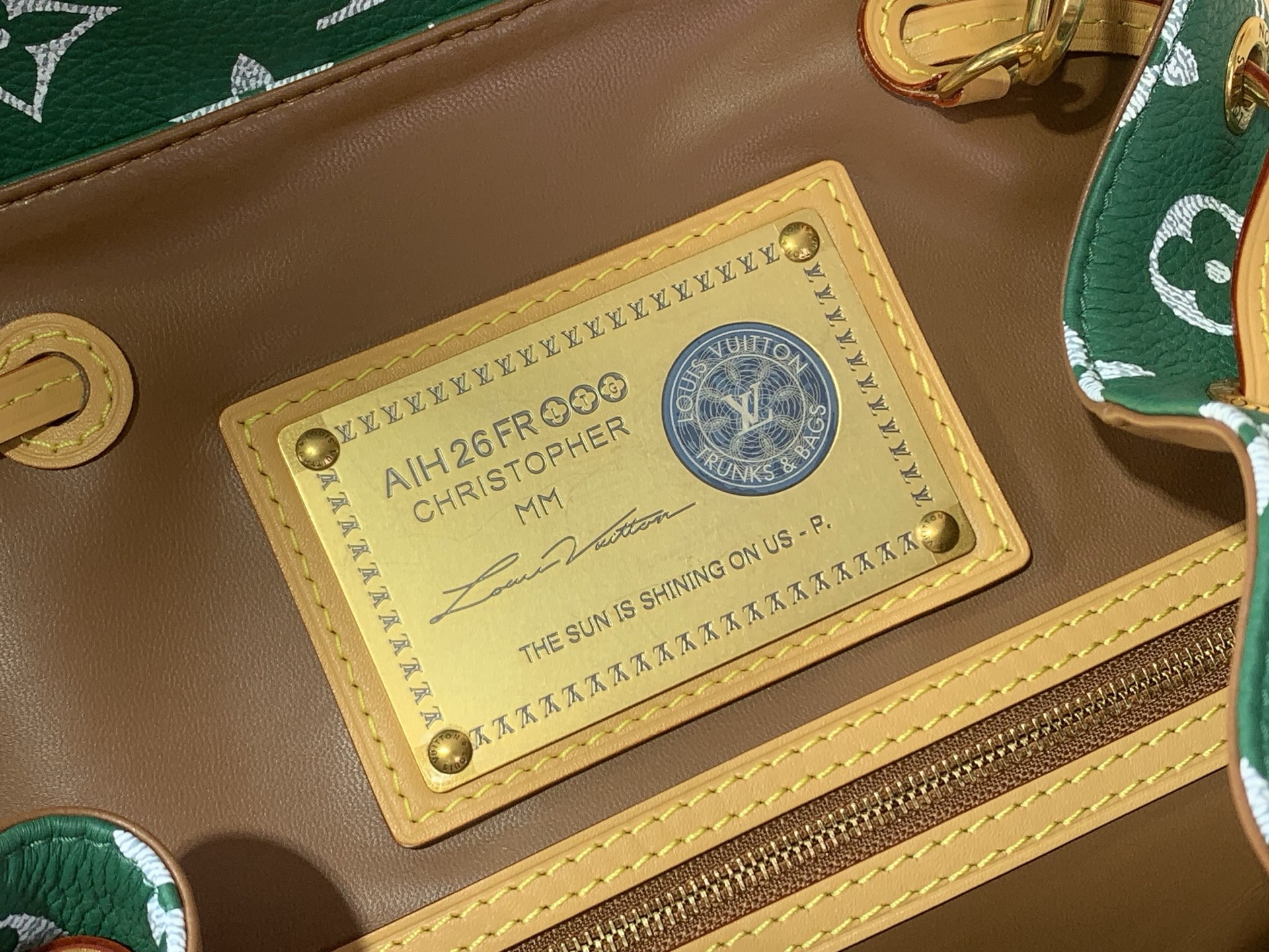 LV A貨 女款 後背包 绿色經典老花設計 多口袋大容量款| 8 LV A貨 女款 後背包 绿色經典老花設計 多口袋大容量款