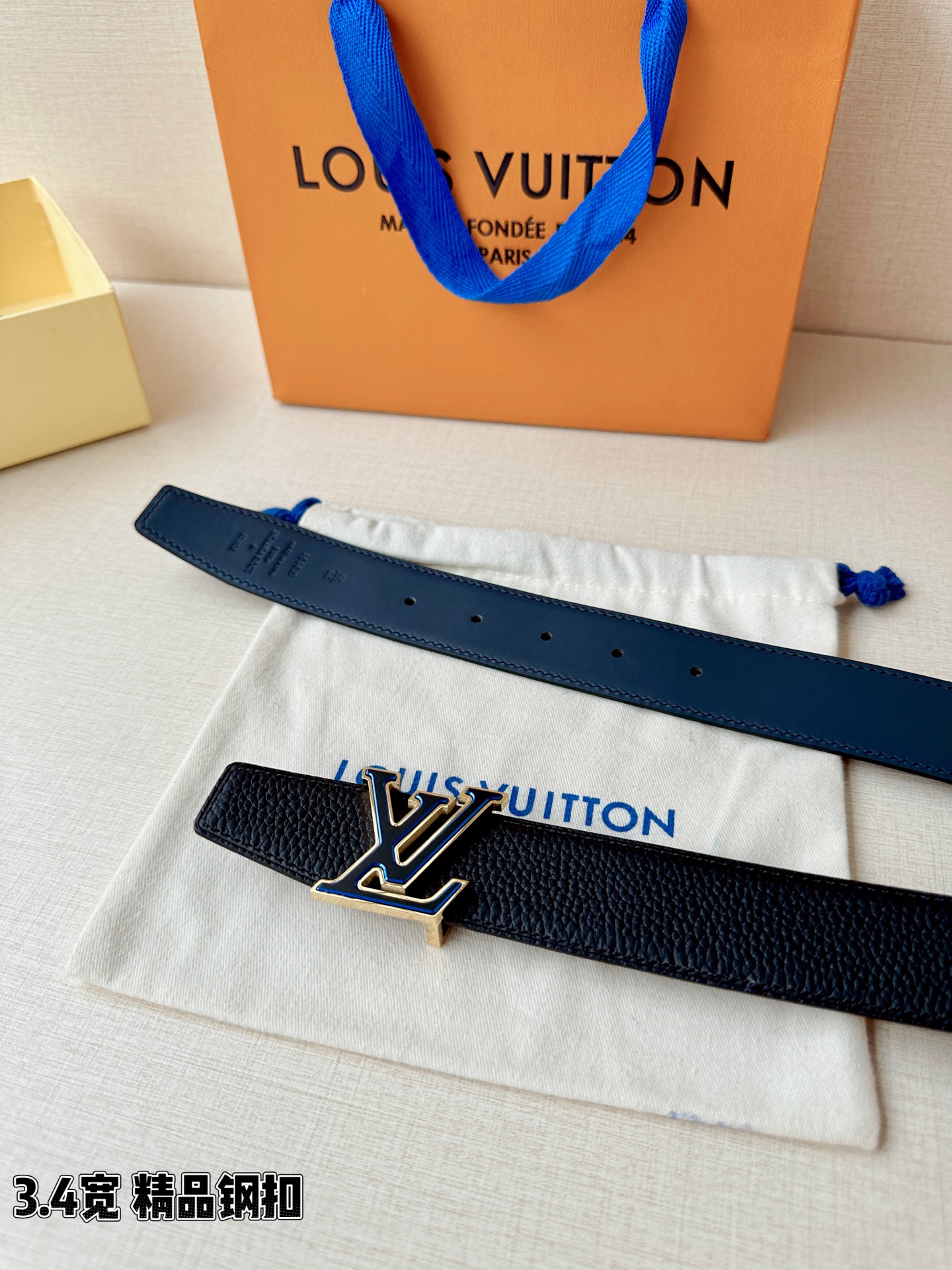 LV 原單 男款 黑色雙面皮帶 LV扣設計 經典商務百搭款| 7 LV 原單 男款 黑色雙面皮帶 LV扣設計 經典商務百搭款