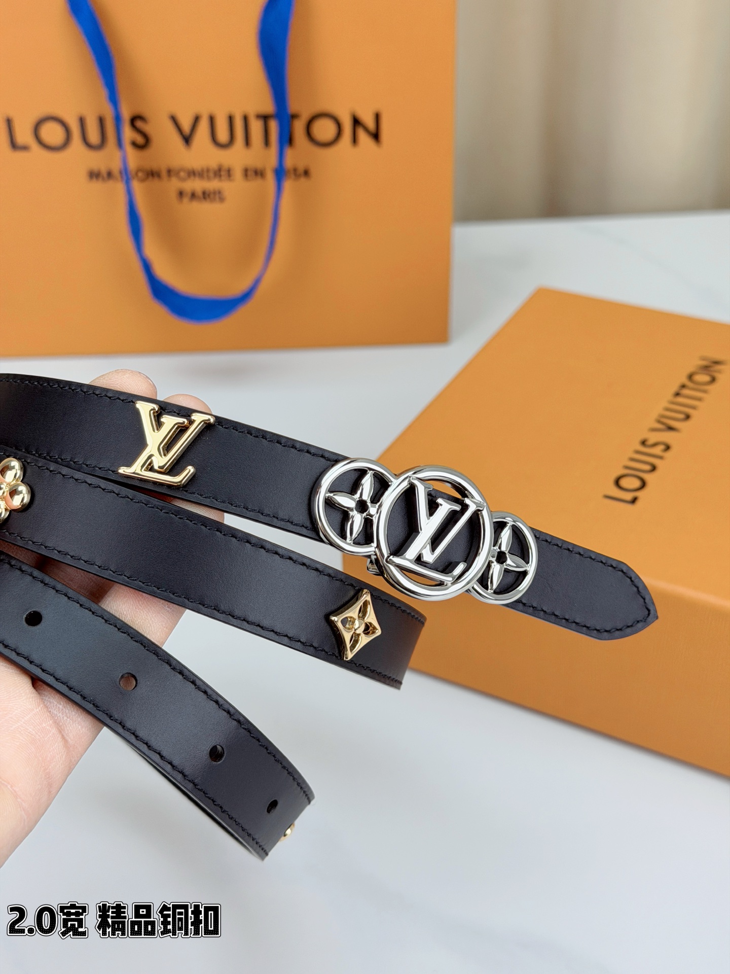 LV A貨 男款 圓扣細款皮帶 2.0cm時尚設計 潮流百搭款| 13 LV A貨 男款 圓扣細款皮帶 2.0cm時尚設計 潮流百搭款