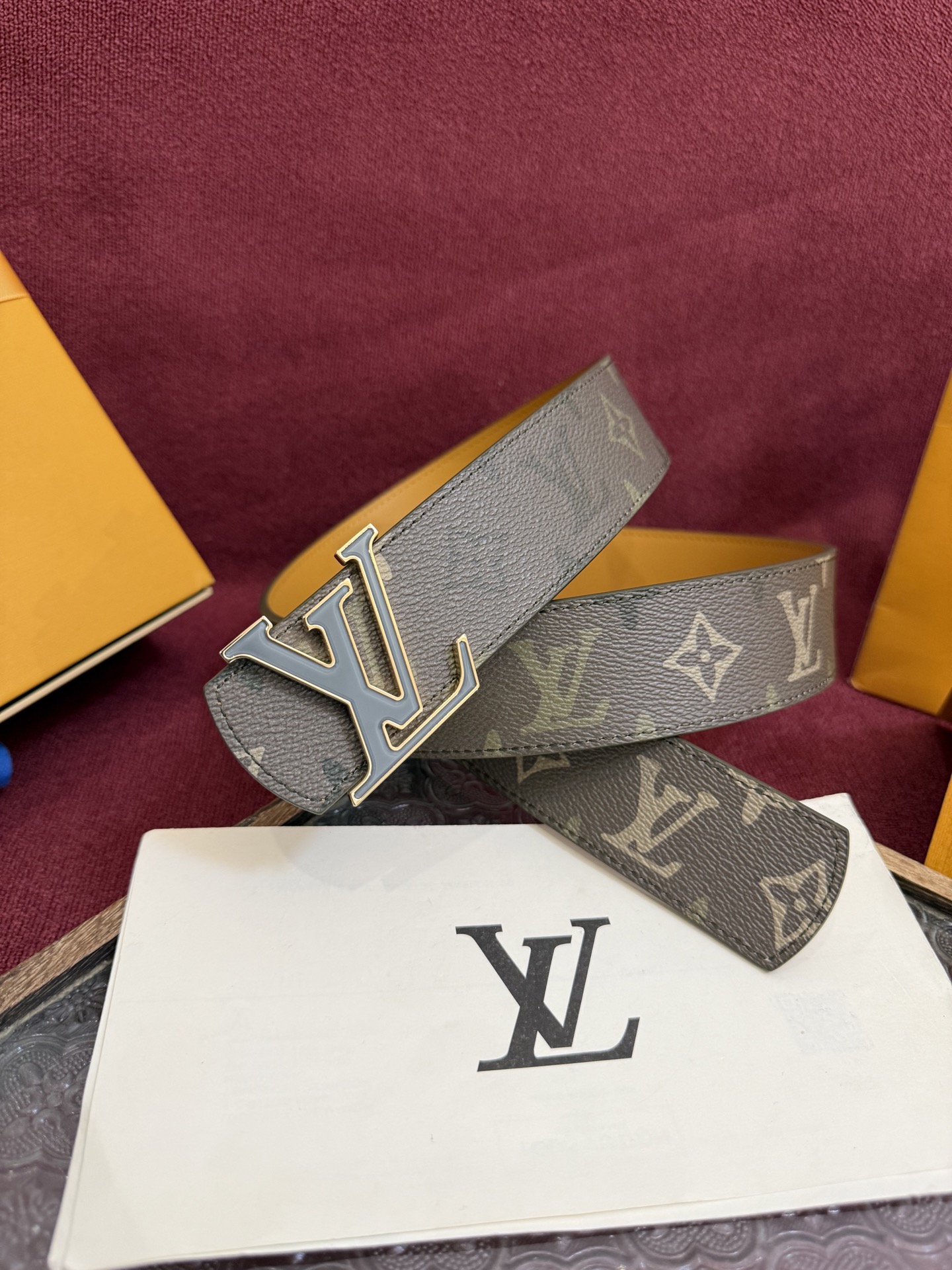 LV 原單 男款老花皮帶 經典印花設計LV扣頭時尚款| 11 LV 原單 男款老花皮帶 經典印花設計LV扣頭時尚款