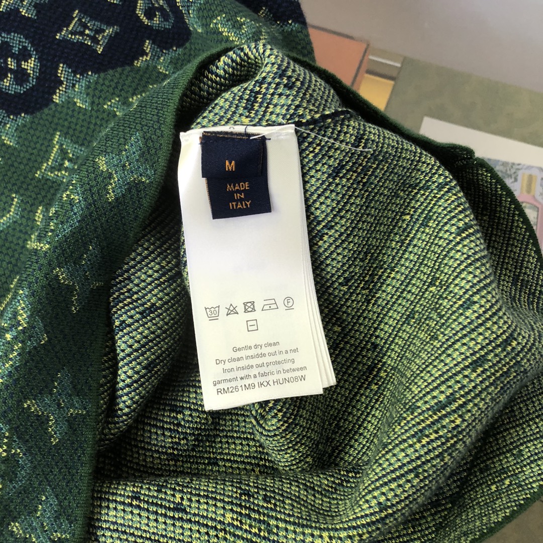 LV 高仿 男款 綠藍編織 Monogram 短袖T恤 立體質感配色| 7 LV 高仿 男款 綠藍編織 Monogram 短袖T恤 立體質感配色