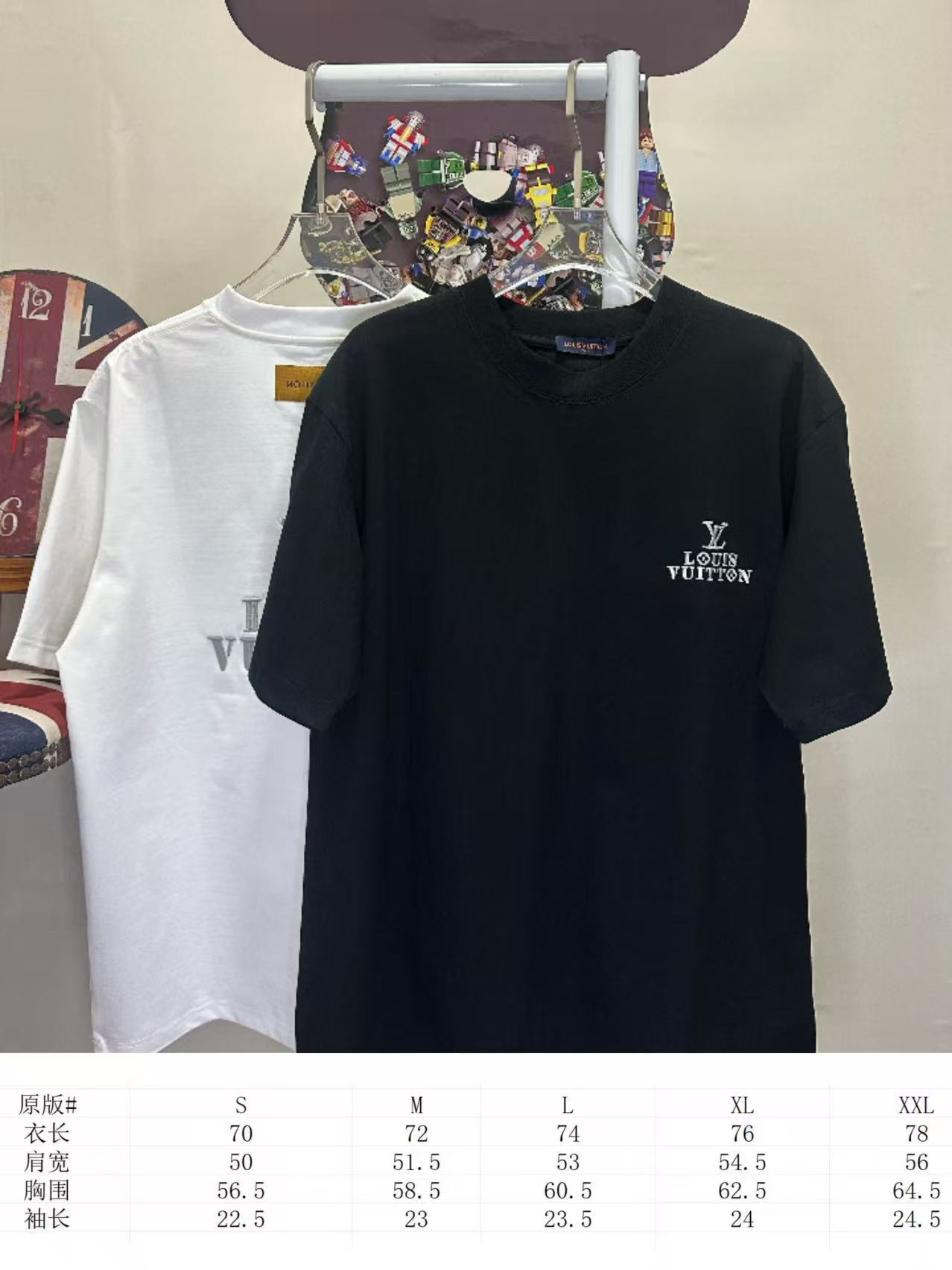 LV 高仿 男款 刺繡Logo短袖T恤 簡約休閒百搭款| 7 LV 高仿 男款 刺繡Logo短袖T恤 簡約休閒百搭款