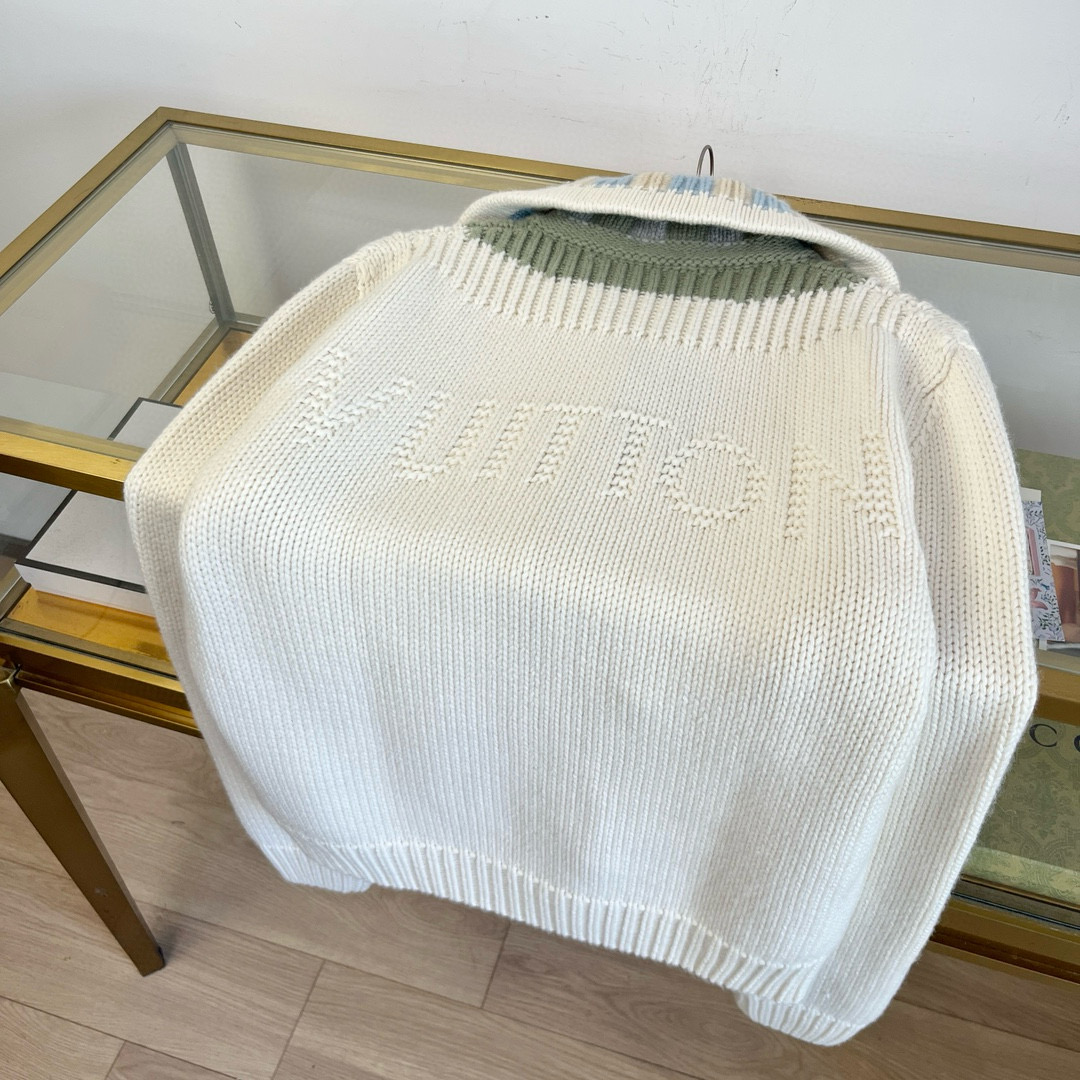 LV A貨 男款 白色針織拉鍊外套 立體編織輕量造型款| 14 LV A貨 男款 白色針織拉鍊外套 立體編織輕量造型款