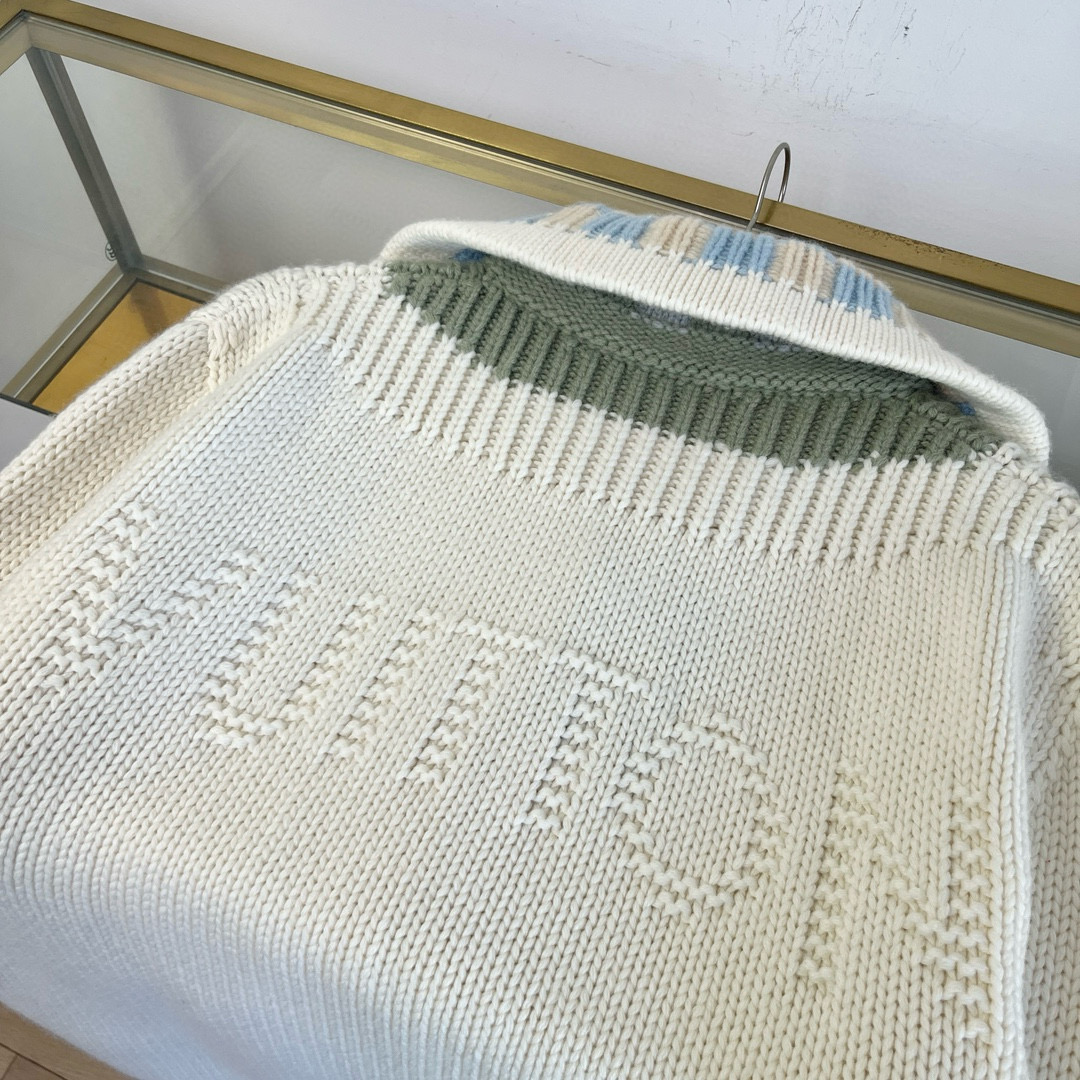 LV A貨 男款 白色針織拉鍊外套 立體編織輕量造型款| 12 LV A貨 男款 白色針織拉鍊外套 立體編織輕量造型款