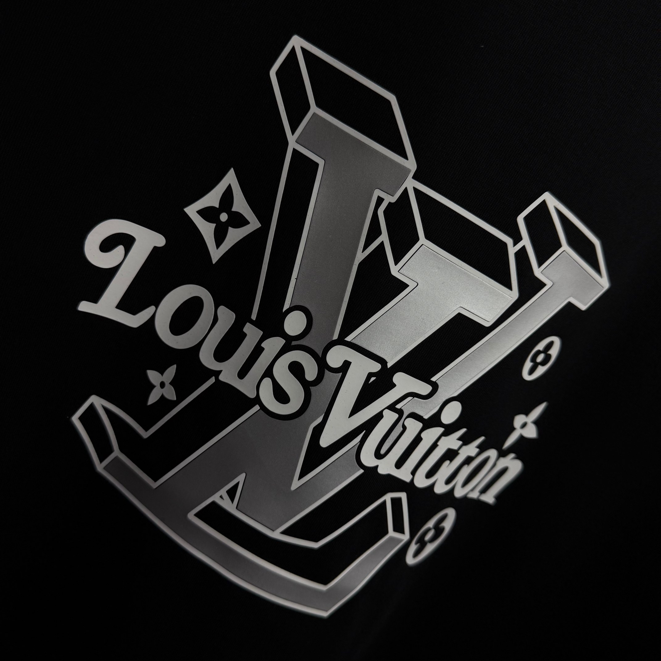 LV 一比一 男款 漸層LOGO短袖T恤 黑色街頭風百搭款| 11 LV 一比一 男款 漸層LOGO短袖T恤 黑色街頭風百搭款