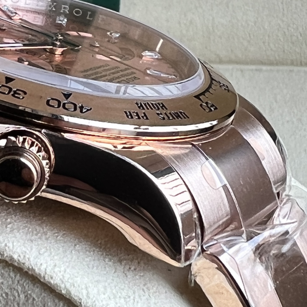 Rolex A貨 男款 Daytona 玫瑰金粉面計時腕錶 奢華商務風| 11 Rolex A貨 男款 Daytona 玫瑰金粉面計時腕錶 奢華商務風