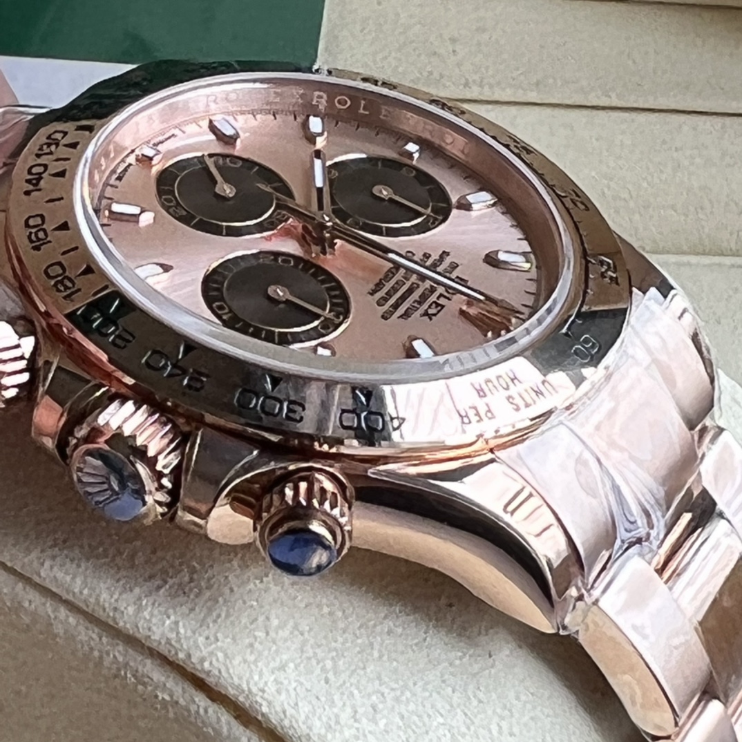 Rolex 高仿 男款 Daytona 白面玫瑰金計時腕錶 經典百搭款| 11 Rolex 高仿 男款 Daytona 白面玫瑰金計時腕錶 經典百搭款