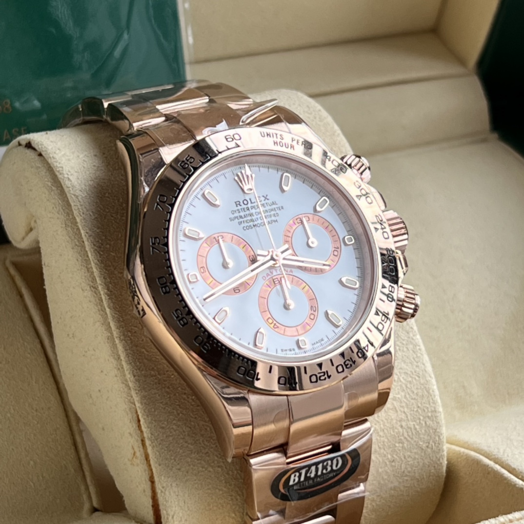 Rolex 原單 男款 Daytona 黑面玫瑰金計時腕錶 經典運動款| 13 Rolex 原單 男款 Daytona 黑面玫瑰金計時腕錶 經典運動款