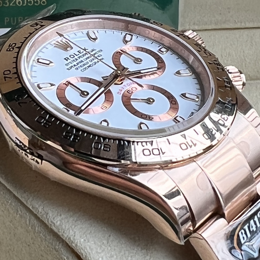 Rolex 原單 男款 Daytona 黑面玫瑰金計時腕錶 經典運動款| 11 Rolex 原單 男款 Daytona 黑面玫瑰金計時腕錶 經典運動款