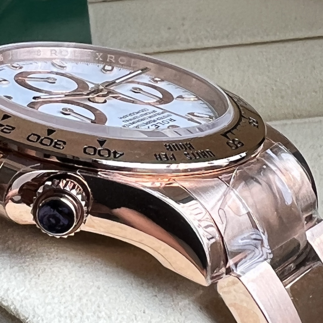 Rolex 原單 男款 Daytona 黑面玫瑰金計時腕錶 經典運動款| 10 Rolex 原單 男款 Daytona 黑面玫瑰金計時腕錶 經典運動款