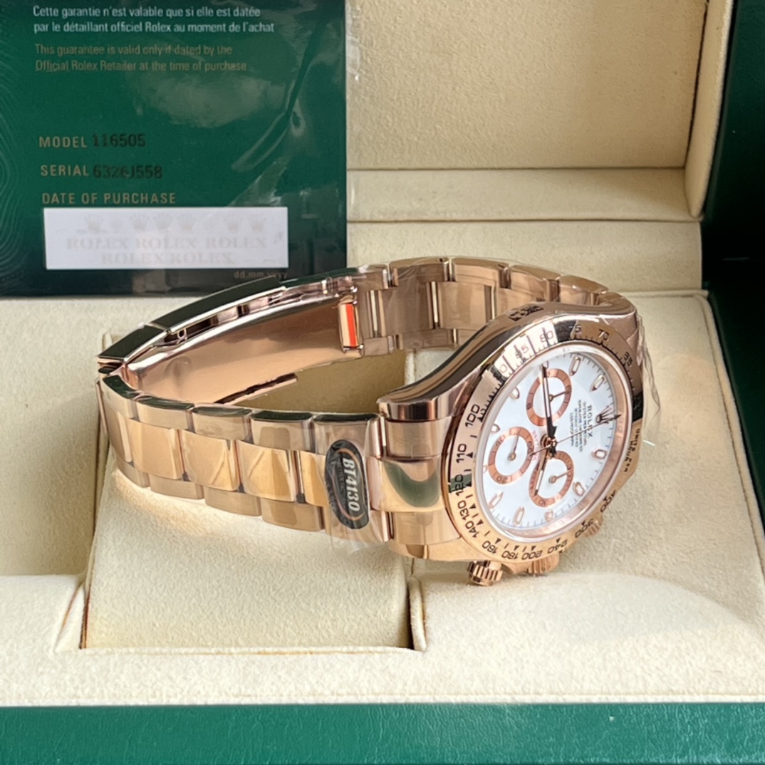 Rolex 原單 男款 Daytona 黑面玫瑰金計時腕錶 經典運動款| 9 Rolex 原單 男款 Daytona 黑面玫瑰金計時腕錶 經典運動款