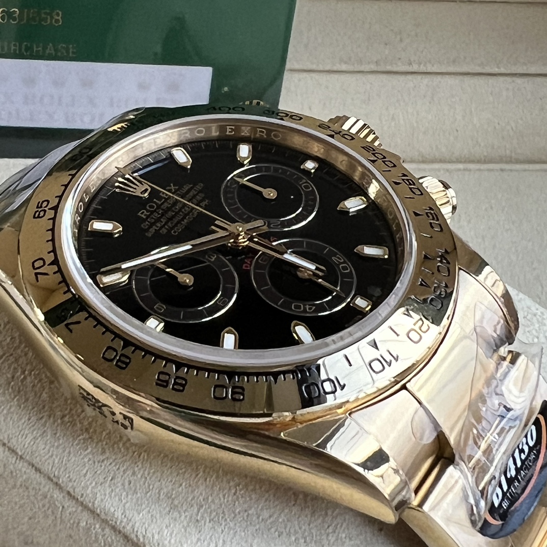 Rolex 高仿 男款 Daytona 黑面金殼鋼帶計時腕錶 經典奢華商務風| 11 Rolex 高仿 男款 Daytona 黑面金殼鋼帶計時腕錶 經典奢華商務風