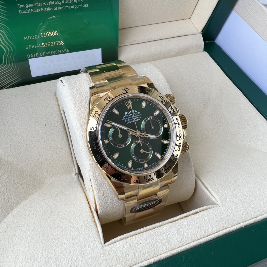 Rolex 一比一 男款 Daytona 綠面金殼鋼帶計時腕錶 高辨識奢華潮流款| 11 Rolex 一比一 男款 Daytona 綠面金殼鋼帶計時腕錶 高辨識奢華潮流款