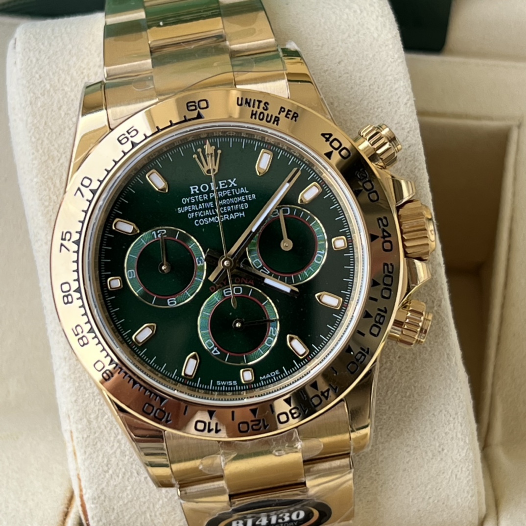 Rolex 一比一 男款 Daytona 綠面金殼鋼帶計時腕錶 高辨識奢華潮流款| 10 Rolex 一比一 男款 Daytona 綠面金殼鋼帶計時腕錶 高辨識奢華潮流款