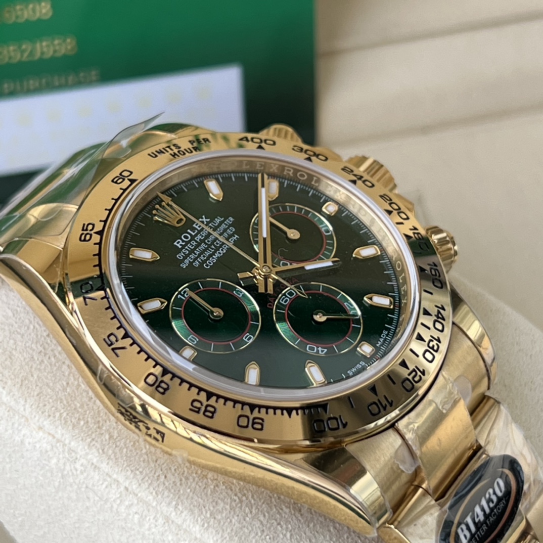 Rolex 一比一 男款 Daytona 綠面金殼鋼帶計時腕錶 高辨識奢華潮流款| 9 Rolex 一比一 男款 Daytona 綠面金殼鋼帶計時腕錶 高辨識奢華潮流款