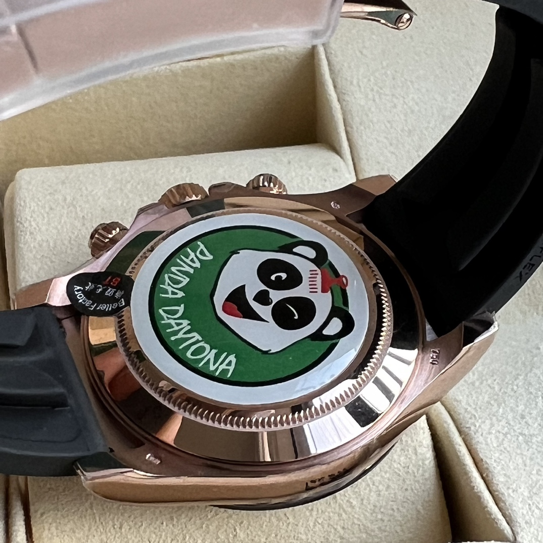 Rolex 原單 男款 Daytona 粉面玫瑰金橡膠帶計時腕錶 潮流質感款| 8 Rolex 原單 男款 Daytona 粉面玫瑰金橡膠帶計時腕錶 潮流質感款