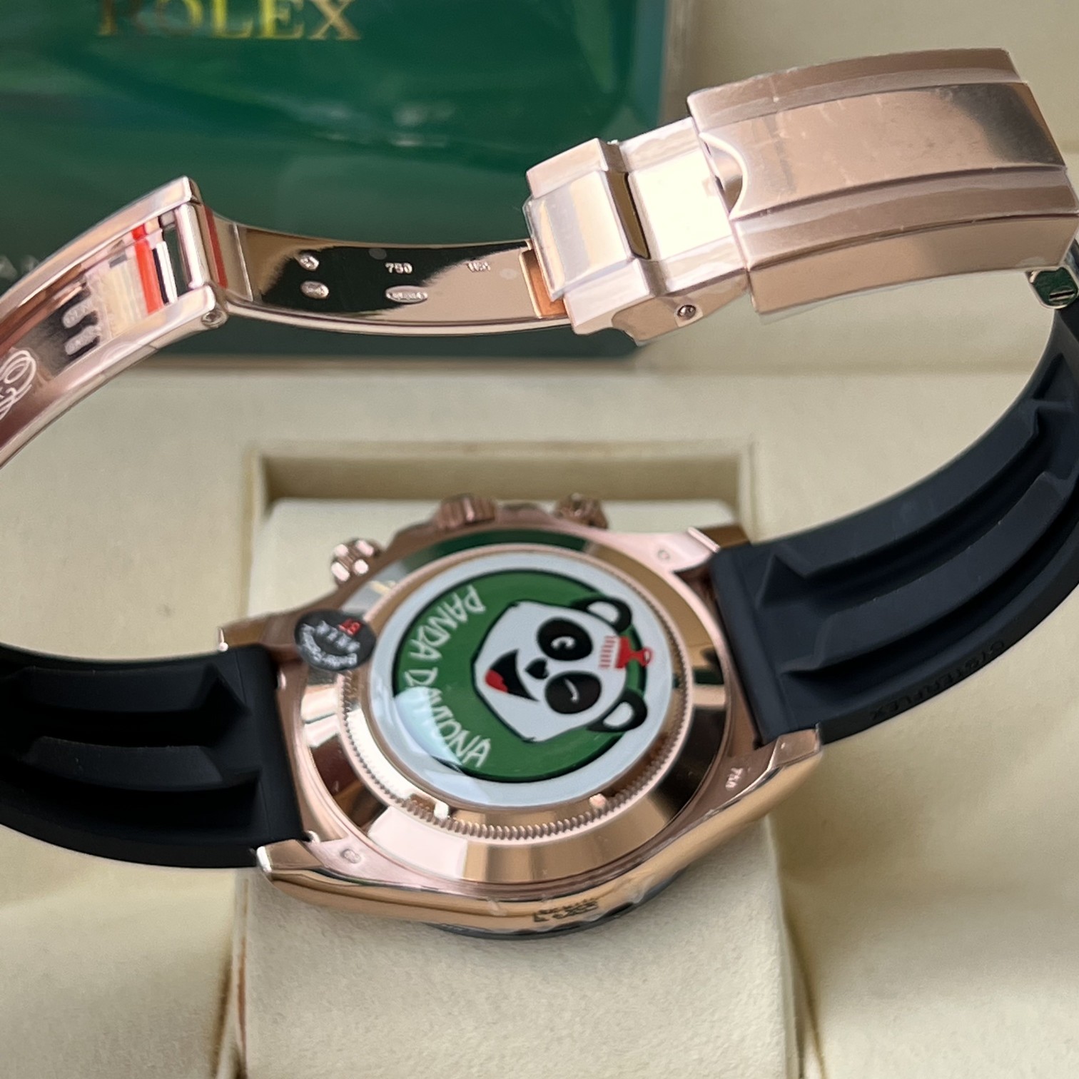 Rolex A貨 男款 Daytona 粉面黑圈橡膠帶計時腕錶 個性潮流款| 8 Rolex A貨 男款 Daytona 粉面黑圈橡膠帶計時腕錶 個性潮流款