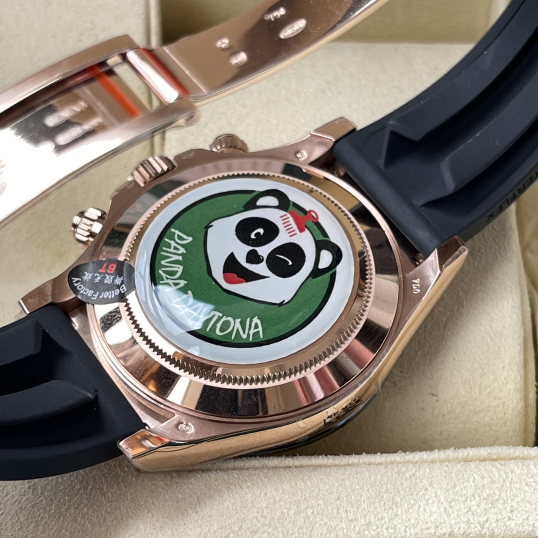 Rolex 高仿 男款 Daytona 咖啡面玫瑰金橡膠帶計時腕錶 成熟質感款| 8 Rolex 高仿 男款 Daytona 咖啡面玫瑰金橡膠帶計時腕錶 成熟質感款