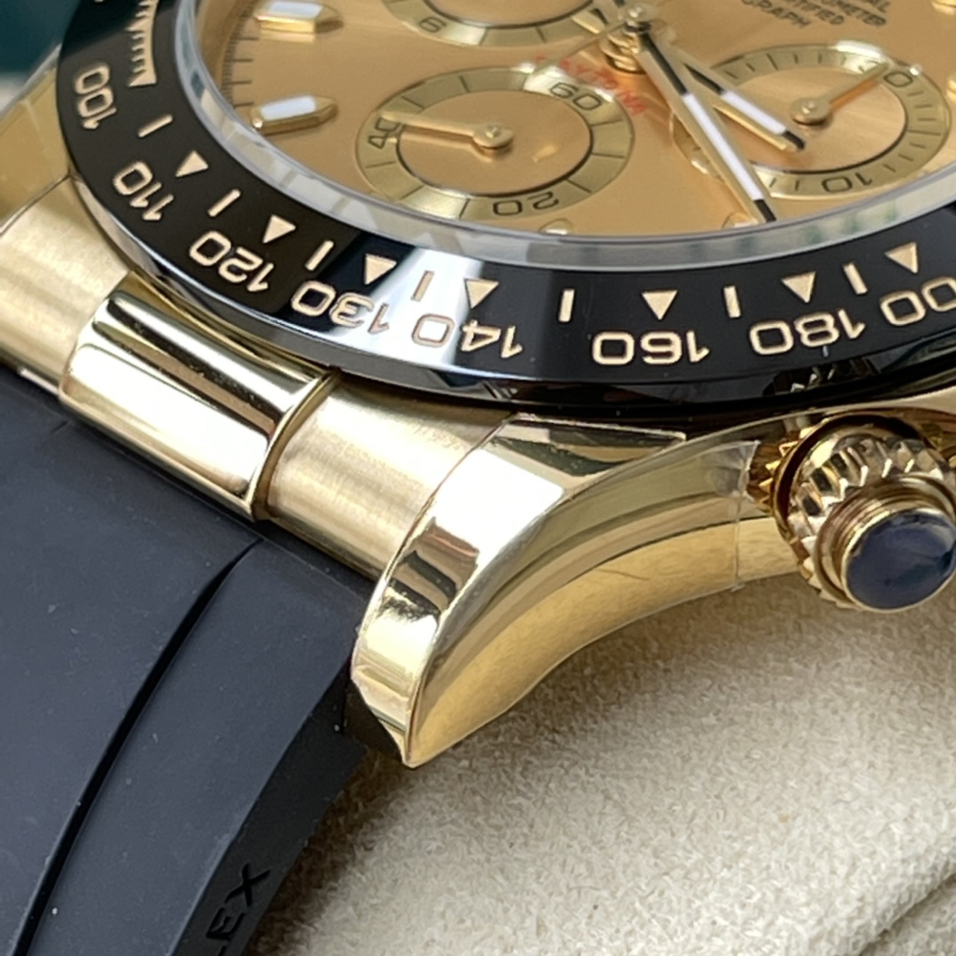 Rolex 一比一 男款 Daytona 香檳面橡膠帶計時腕錶 經典奢華款| 11 Rolex 一比一 男款 Daytona 香檳面橡膠帶計時腕錶 經典奢華款