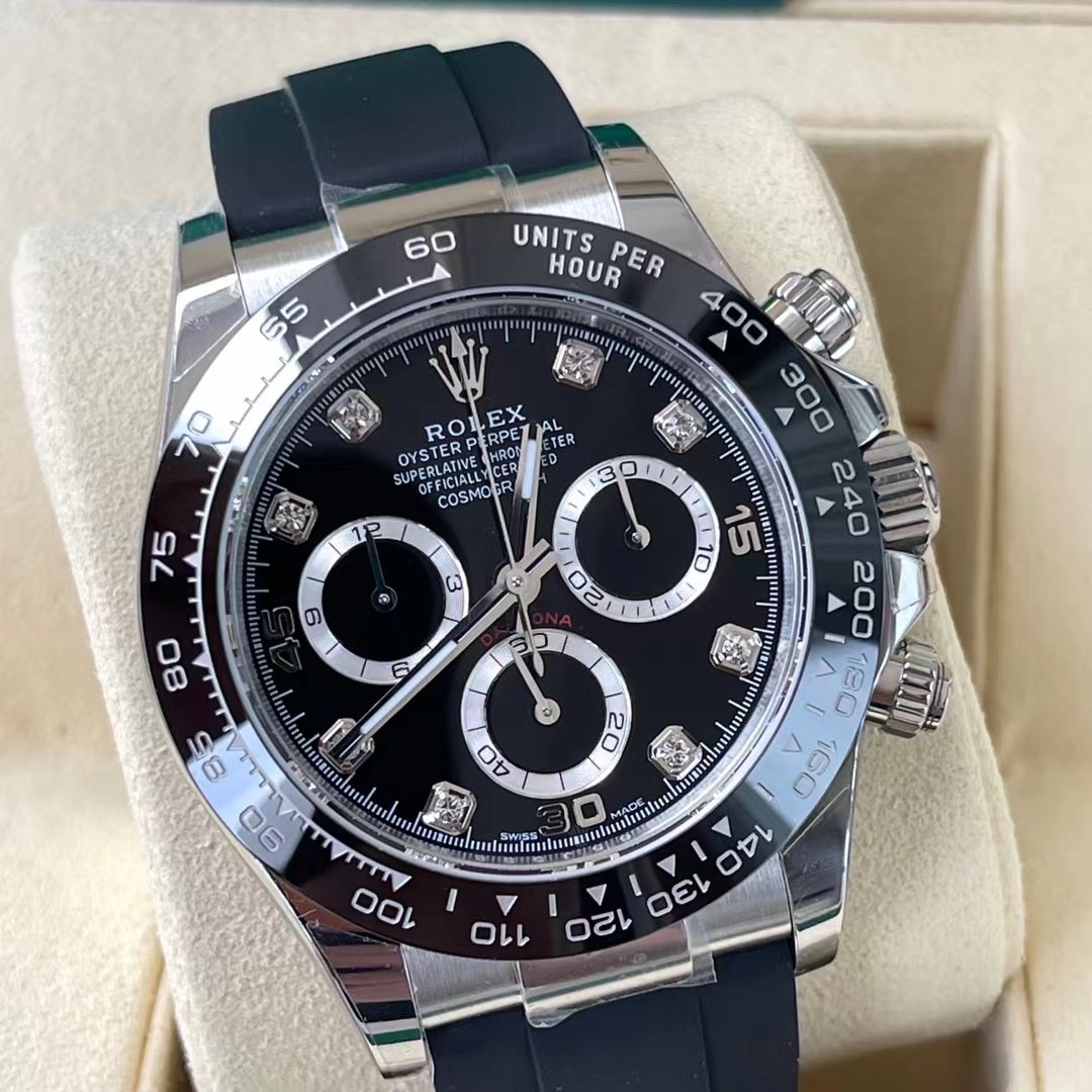Rolex 一比一 男款 Daytona 熊貓面橡膠帶計時腕錶 經典潮流款| 12 Rolex 一比一 男款 Daytona 熊貓面橡膠帶計時腕錶 經典潮流款