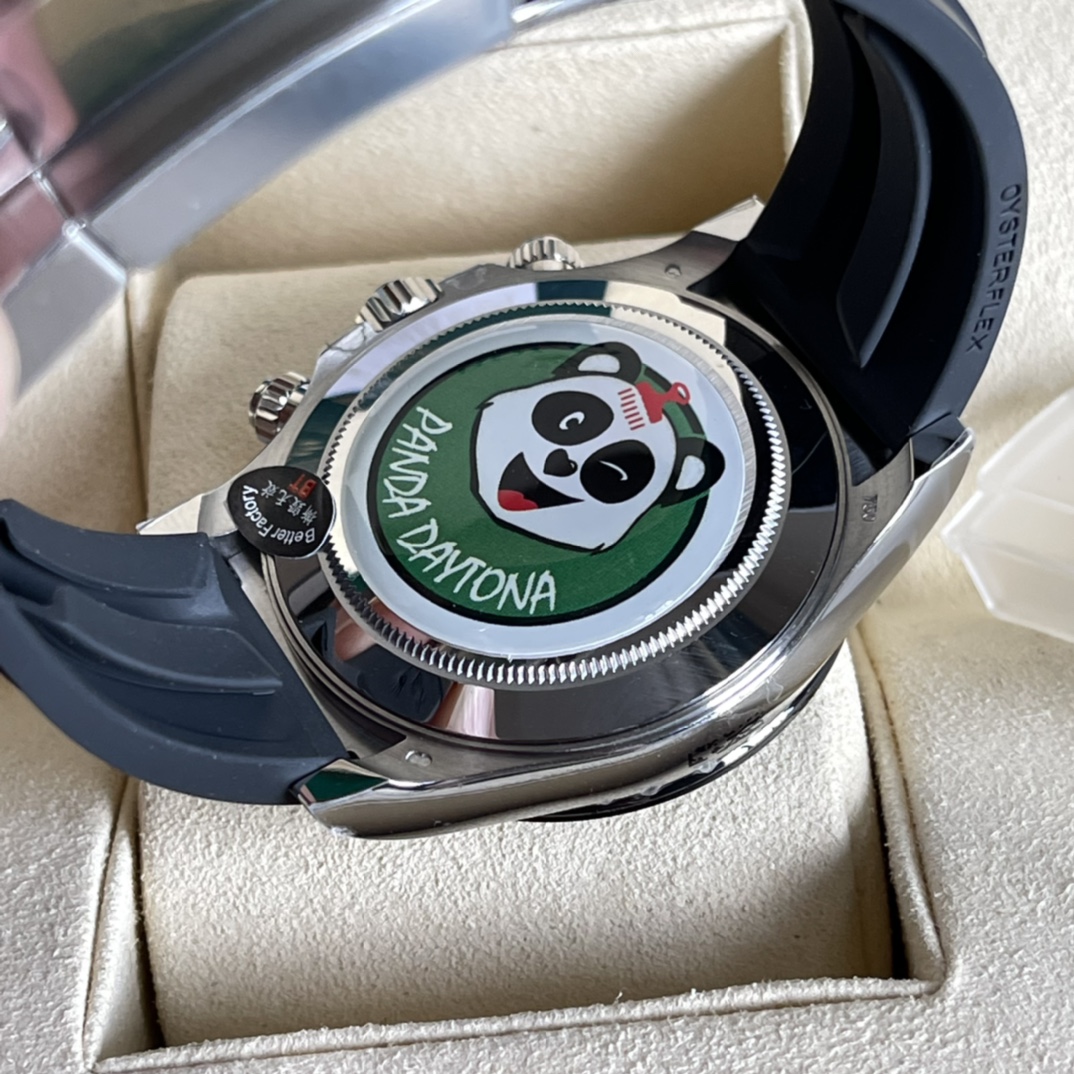 Rolex 原單 男款 Daytona 銀面黑圈橡膠帶計時腕錶 簡約質感款| 8 Rolex 原單 男款 Daytona 銀面黑圈橡膠帶計時腕錶 簡約質感款