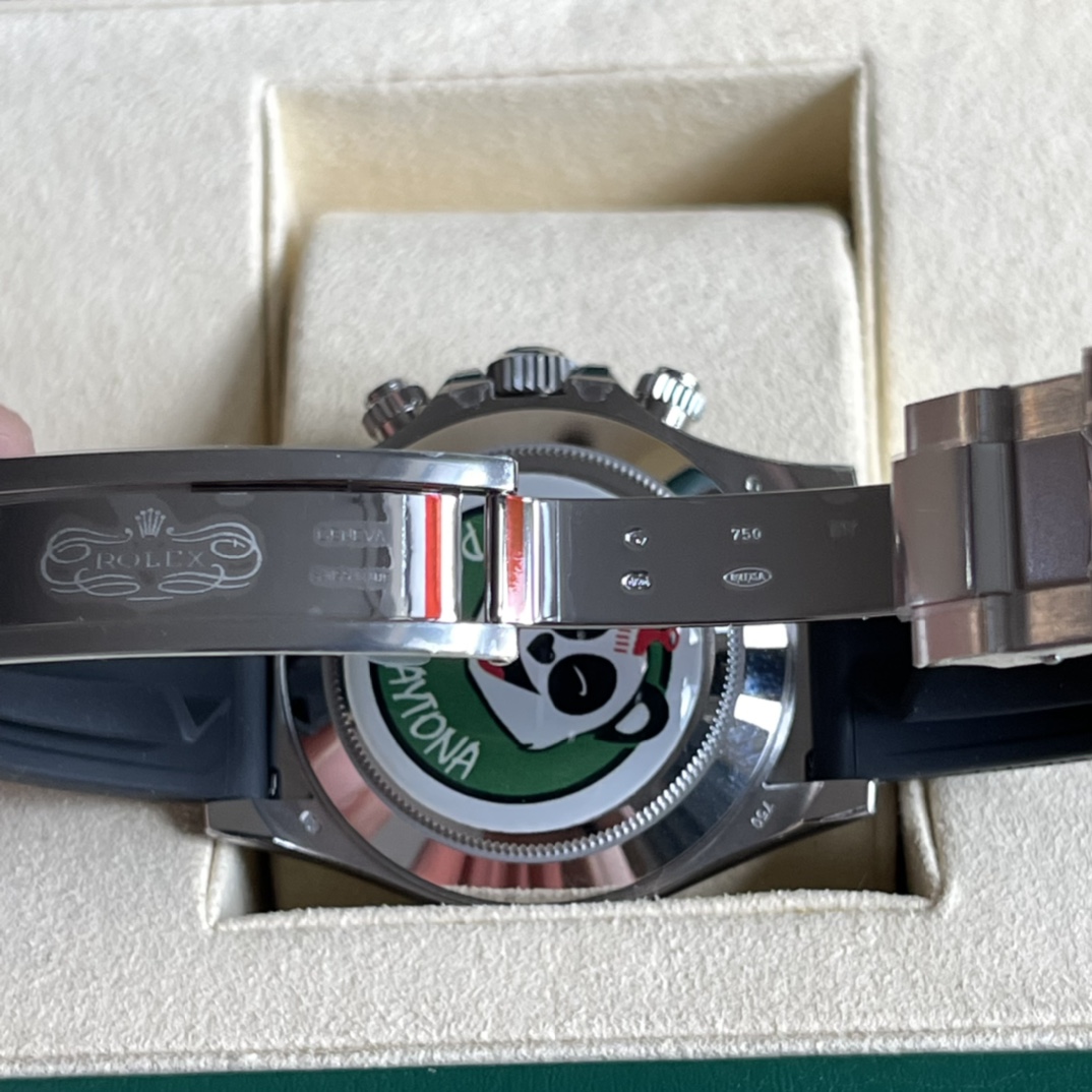 Rolex 原單 男款 Daytona 銀面黑圈橡膠帶計時腕錶 簡約質感款| 7 Rolex 原單 男款 Daytona 銀面黑圈橡膠帶計時腕錶 簡約質感款