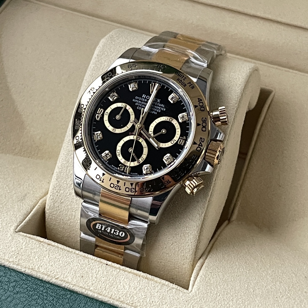 Rolex A貨 男款 Daytona 黑面鋼殼橡膠帶計時腕錶 經典百搭款| 13 Rolex A貨 男款 Daytona 黑面鋼殼橡膠帶計時腕錶 經典百搭款