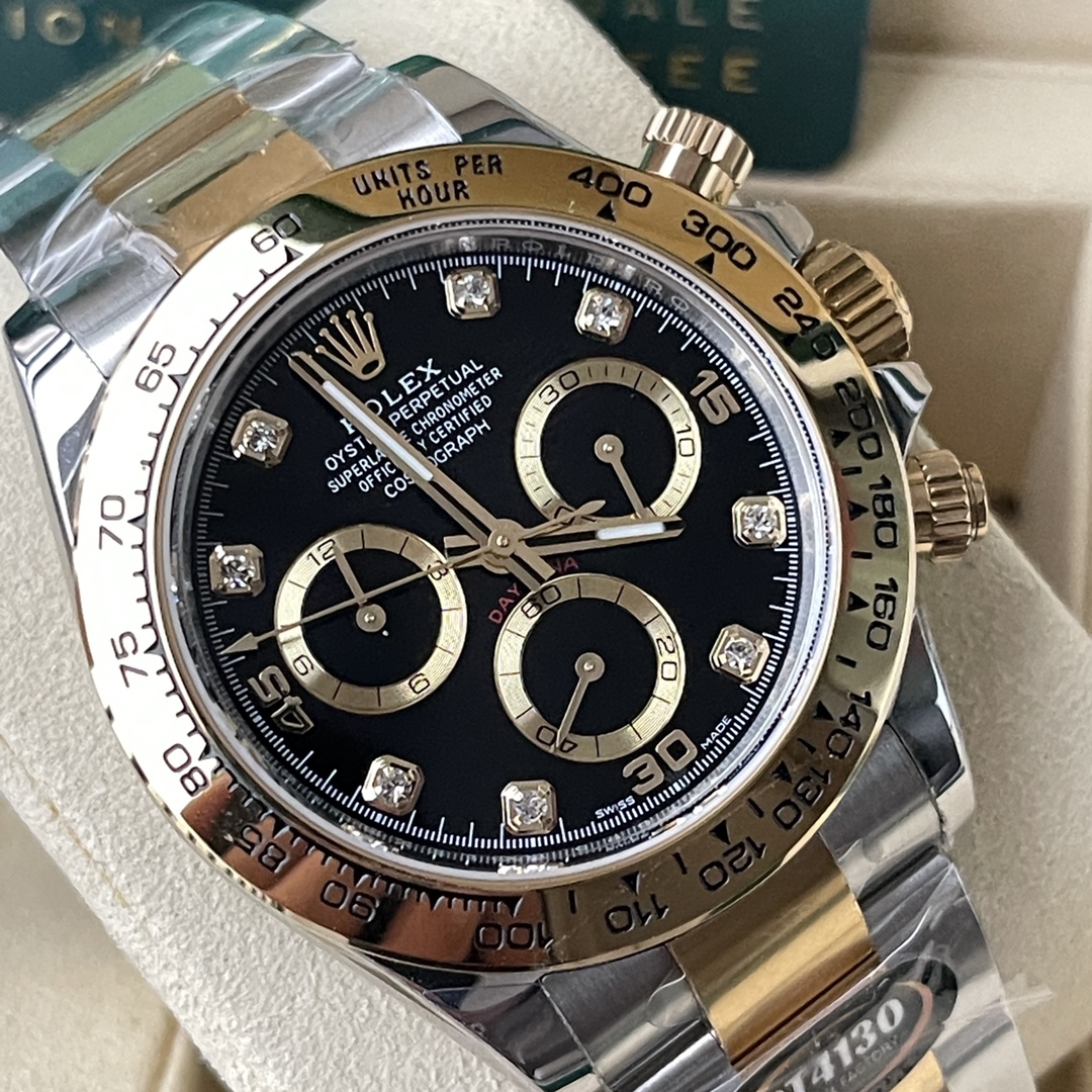 Rolex A貨 男款 Daytona 黑面鋼殼橡膠帶計時腕錶 經典百搭款| 11 Rolex A貨 男款 Daytona 黑面鋼殼橡膠帶計時腕錶 經典百搭款