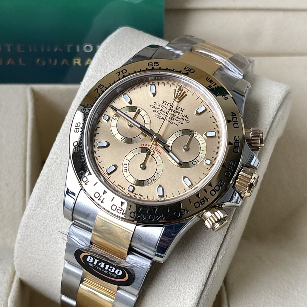 Rolex 高仿 男款 Daytona 香檳面鋼帶計時腕錶 經典商務款| 13 Rolex 高仿 男款 Daytona 香檳面鋼帶計時腕錶 經典商務款