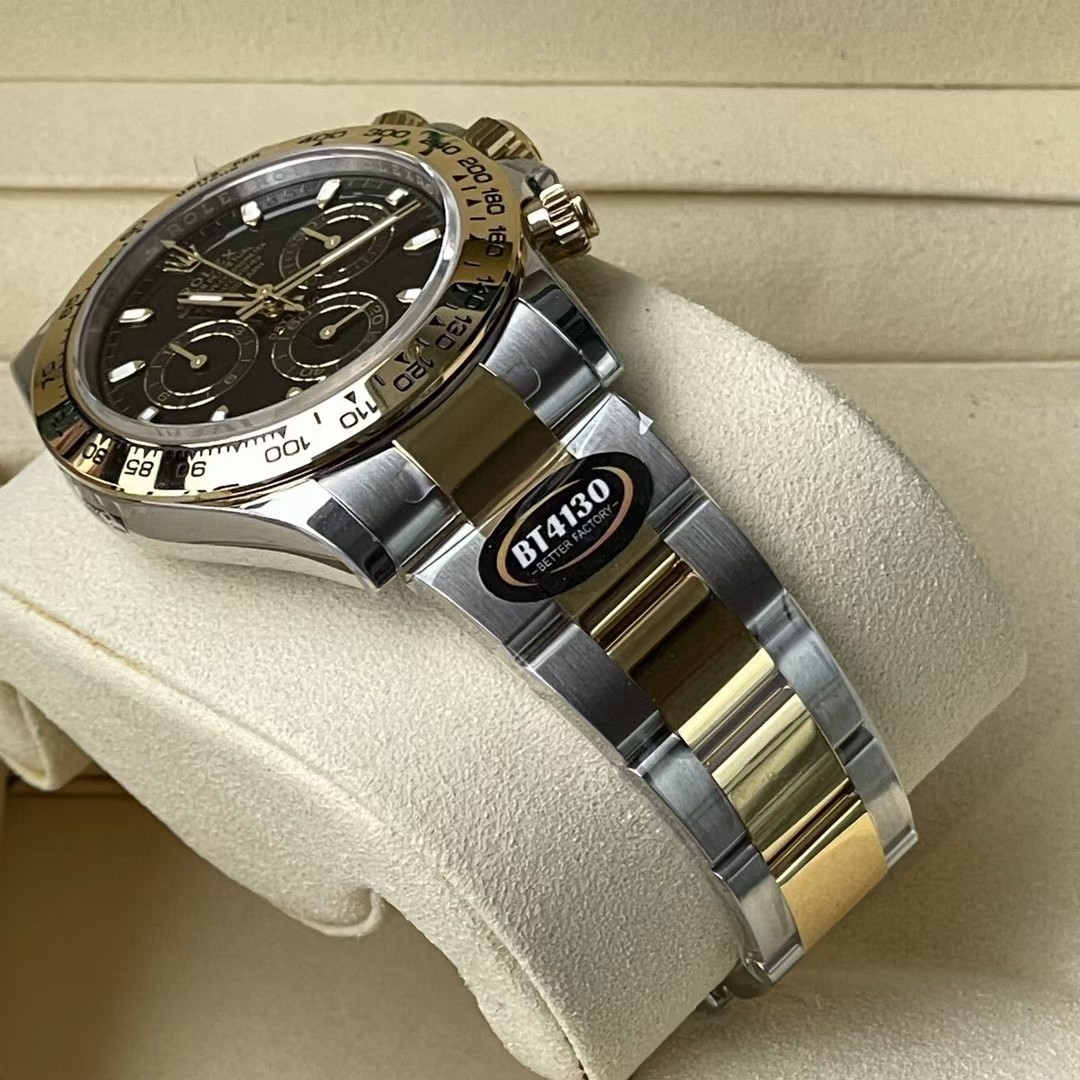 Rolex 高仿 男款 Daytona 黑面金鋼帶計時腕錶 經典商務奢華款| 10 Rolex 高仿 男款 Daytona 黑面金鋼帶計時腕錶 經典商務奢華款