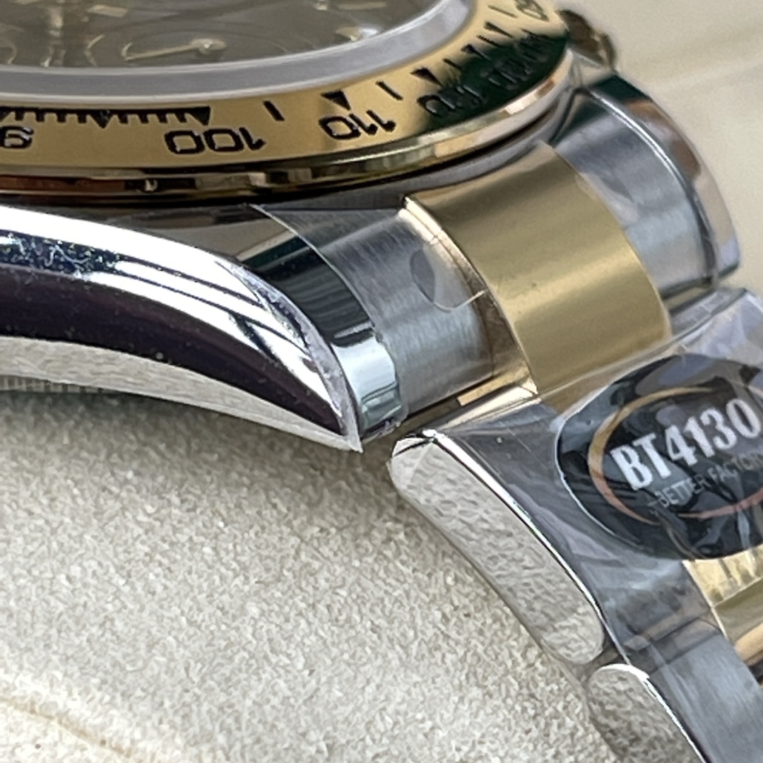 Rolex 高仿 男款 Daytona 黑面金鋼帶計時腕錶 經典商務奢華款| 9 Rolex 高仿 男款 Daytona 黑面金鋼帶計時腕錶 經典商務奢華款