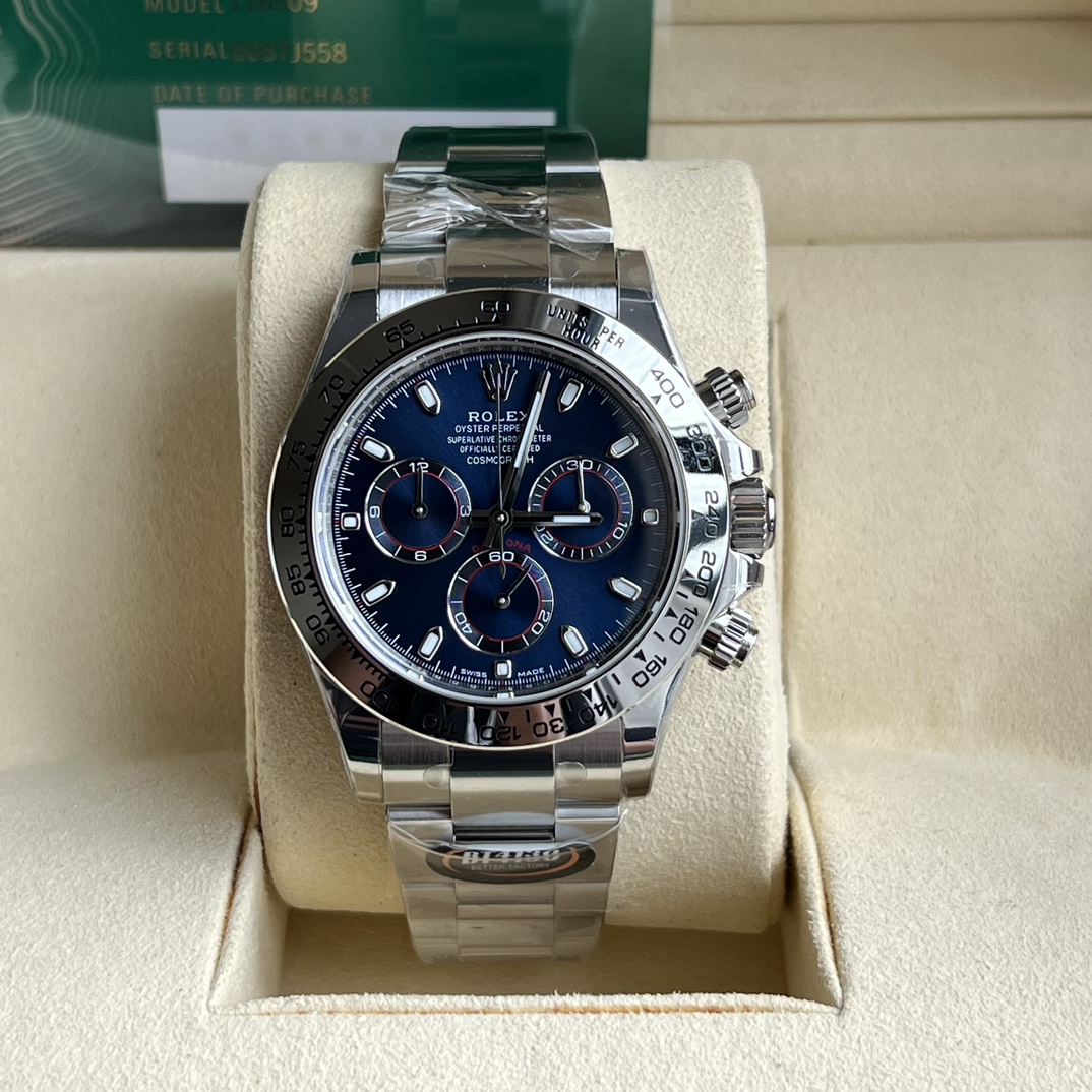 Rolex A貨 男款 Daytona 藍面鋼帶計時腕錶 潮流運動款| 6 Rolex A貨 男款 Daytona 藍面鋼帶計時腕錶 潮流運動款