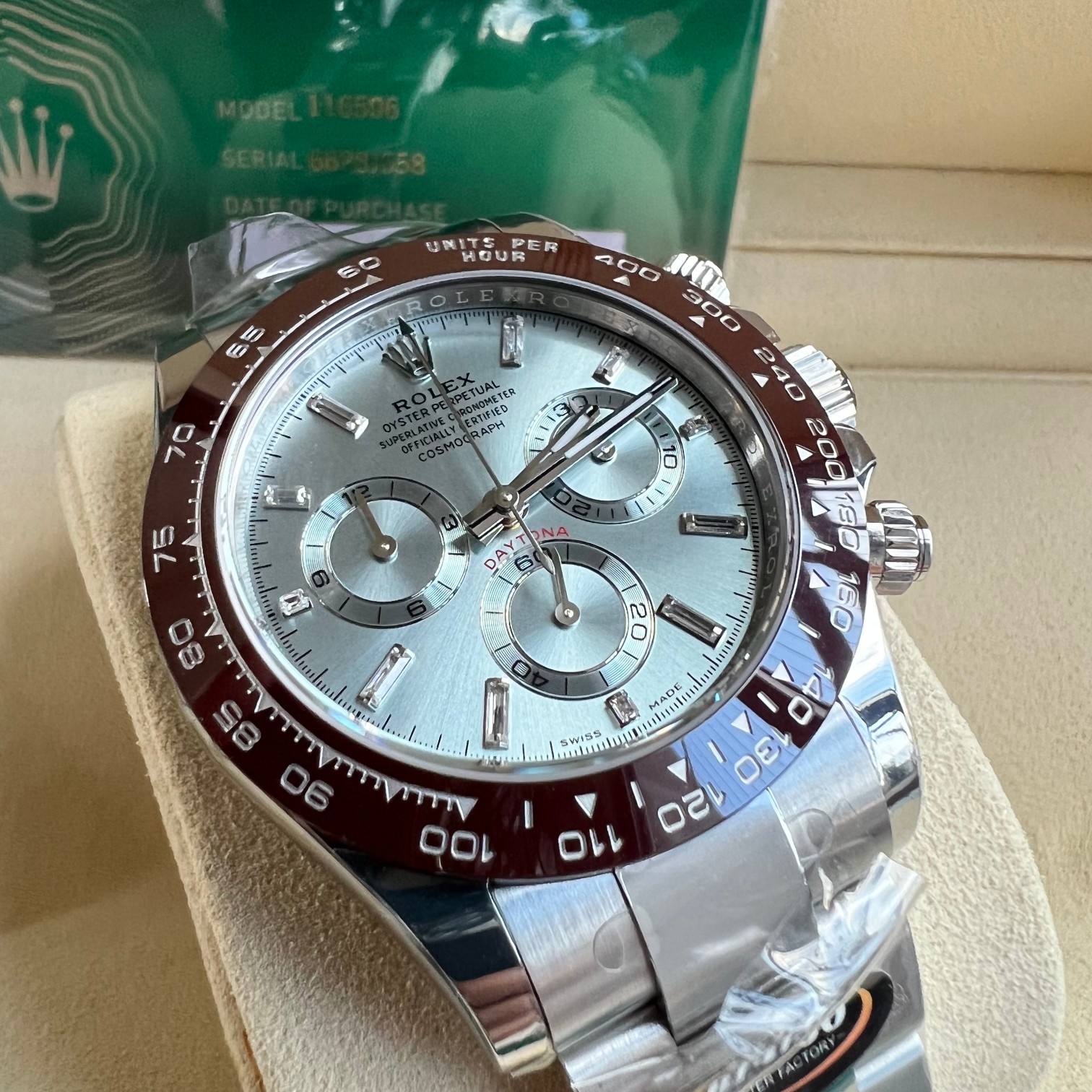 Rolex 高仿 男款 Daytona 冰藍面棕圈計時腕錶 高端質感款| 10 Rolex 高仿 男款 Daytona 冰藍面棕圈計時腕錶 高端質感款