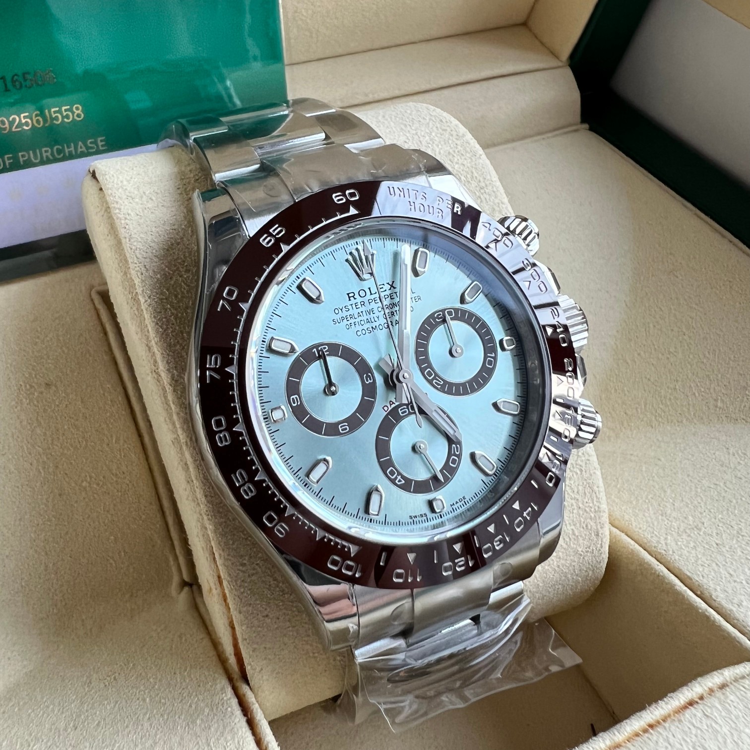 Rolex 一比一 男款 Daytona 冰藍面棕圈計時腕錶 高端潮流款| 13 Rolex 一比一 男款 Daytona 冰藍面棕圈計時腕錶 高端潮流款