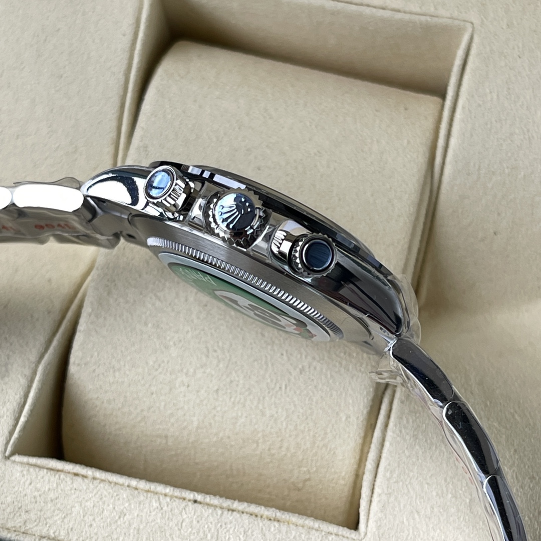 Rolex 原單 男款 Daytona 黑面鋼帶計時腕錶 經典百搭運動款| 9 Rolex 原單 男款 Daytona 黑面鋼帶計時腕錶 經典百搭運動款