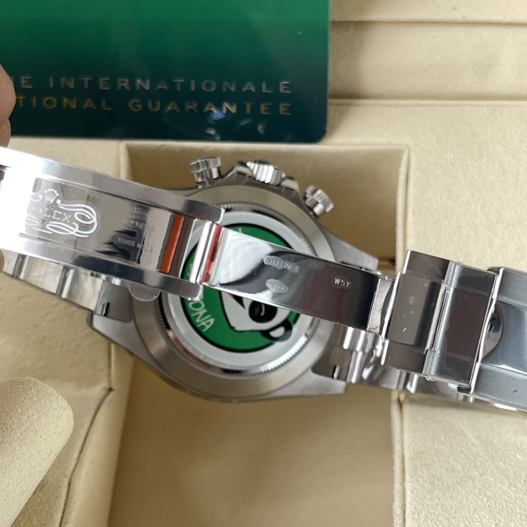Rolex 原單 男款 Daytona 黑面鋼帶計時腕錶 經典百搭運動款| 8 Rolex 原單 男款 Daytona 黑面鋼帶計時腕錶 經典百搭運動款
