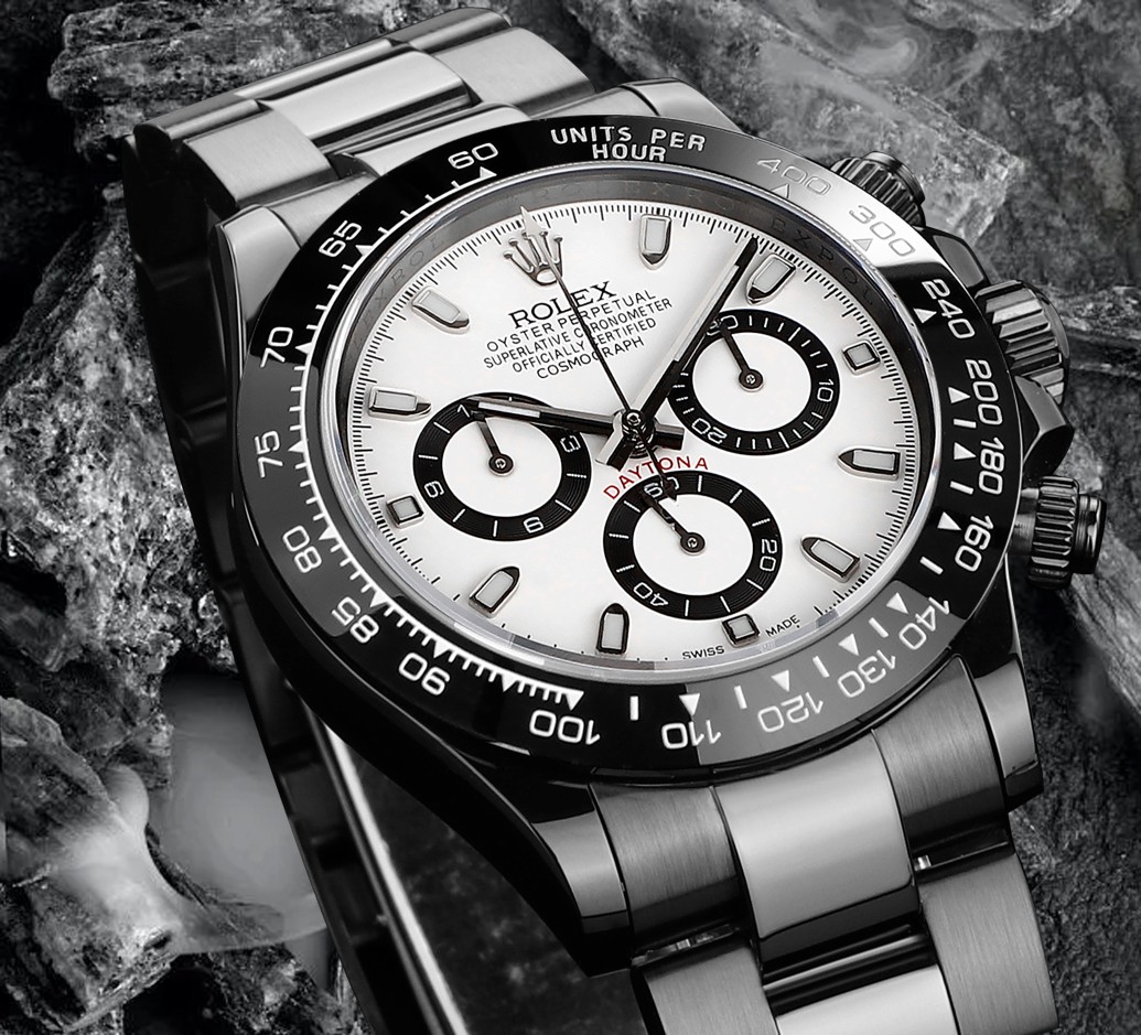 Rolex 高仿 男款 Daytona 黑面白圈計時腕錶 潮流運動款| 11 Rolex 高仿 男款 Daytona 黑面白圈計時腕錶 潮流運動款