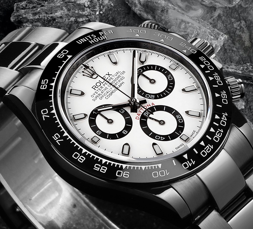Rolex 高仿 男款 Daytona 黑面白圈計時腕錶 潮流運動款| 8 Rolex 高仿 男款 Daytona 黑面白圈計時腕錶 潮流運動款