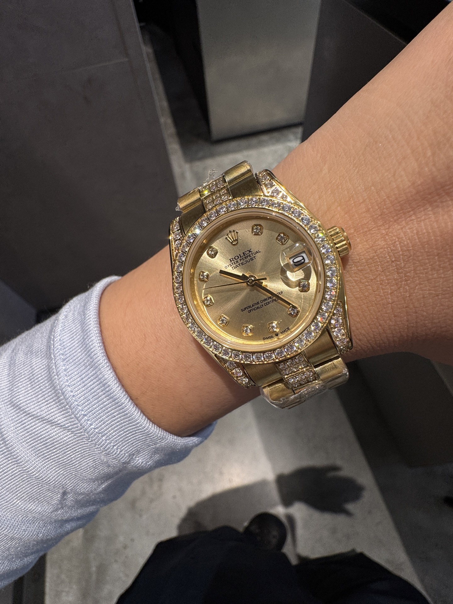 Rolex 高仿 女款 Datejust 鑽圈金面腕錶 奢華氣質款| 11 Rolex 高仿 女款 Datejust 鑽圈金面腕錶 奢華氣質款