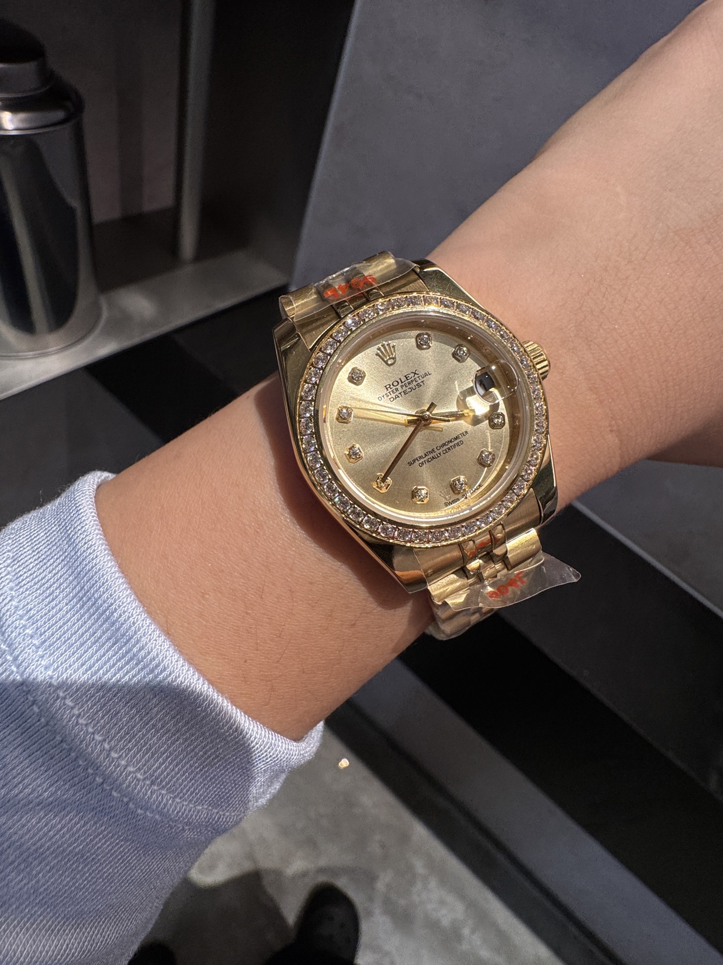 Rolex 高仿 女款 Datejust 鑽圈金面腕錶 奢華氣質款| 7 Rolex 高仿 女款 Datejust 鑽圈金面腕錶 奢華氣質款