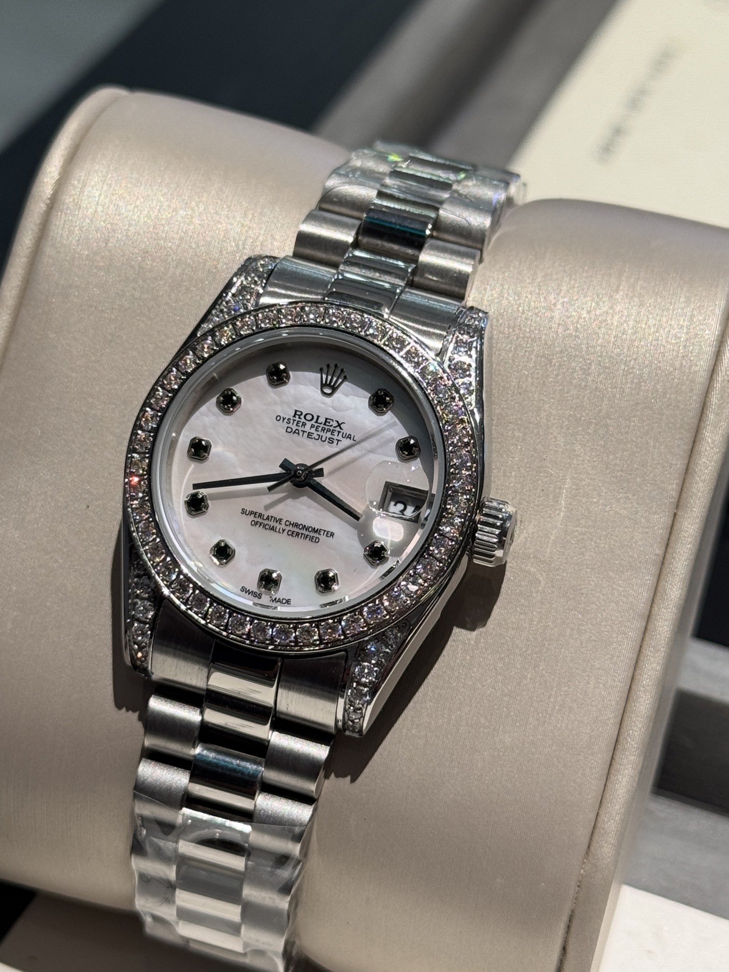 Rolex 一比一 女款 Datejust 白面鑽圈腕錶 優雅氣質風| 10 Rolex 一比一 女款 Datejust 白面鑽圈腕錶 優雅氣質風