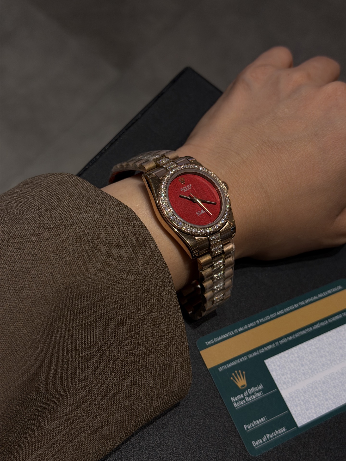Rolex 原單 女款 Cellini 紅面鑽圈腕錶 時尚亮眼款| 9 Rolex 原單 女款 Cellini 紅面鑽圈腕錶 時尚亮眼款