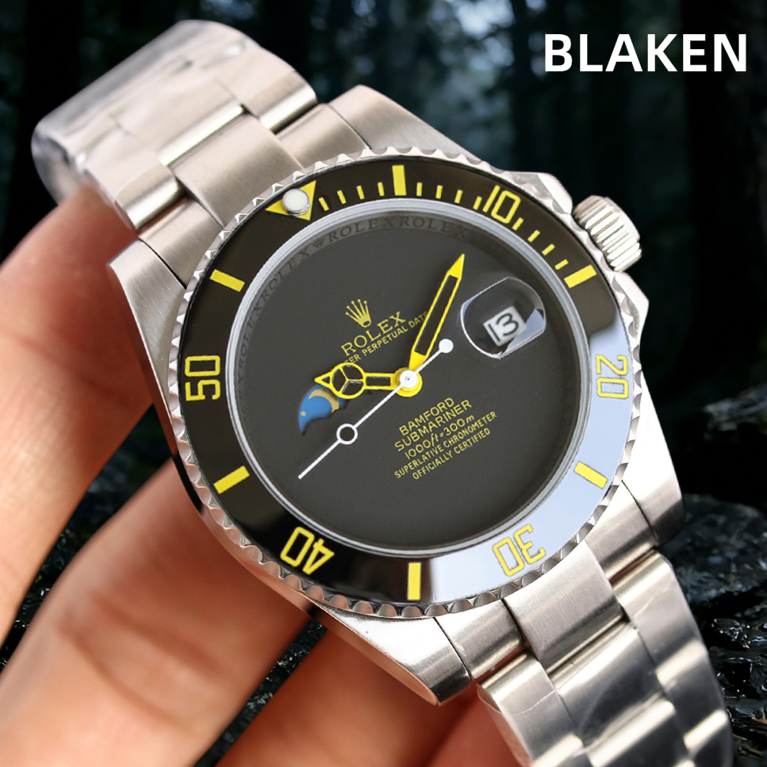 高仿Rolex Blaken黑黃改裝水鬼腕錶 高仿機械男錶個性限量款| 13 高仿Rolex Blaken黑黃改裝水鬼腕錶 高仿機械男錶個性限量款