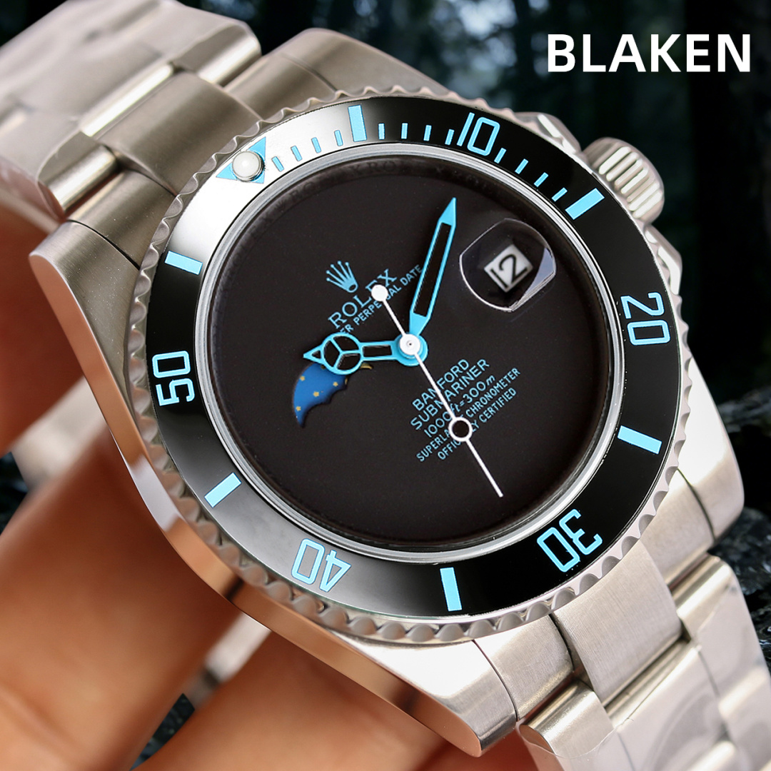 高仿Rolex Blaken黑黃改裝水鬼腕錶 高仿機械男錶個性限量款| 9 高仿Rolex Blaken黑黃改裝水鬼腕錶 高仿機械男錶個性限量款