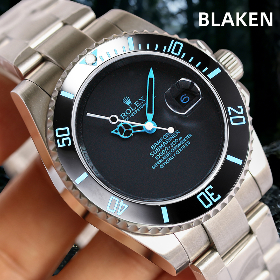 高仿Rolex Blaken黑黃改裝水鬼腕錶 高仿機械男錶個性限量款| 8 高仿Rolex Blaken黑黃改裝水鬼腕錶 高仿機械男錶個性限量款
